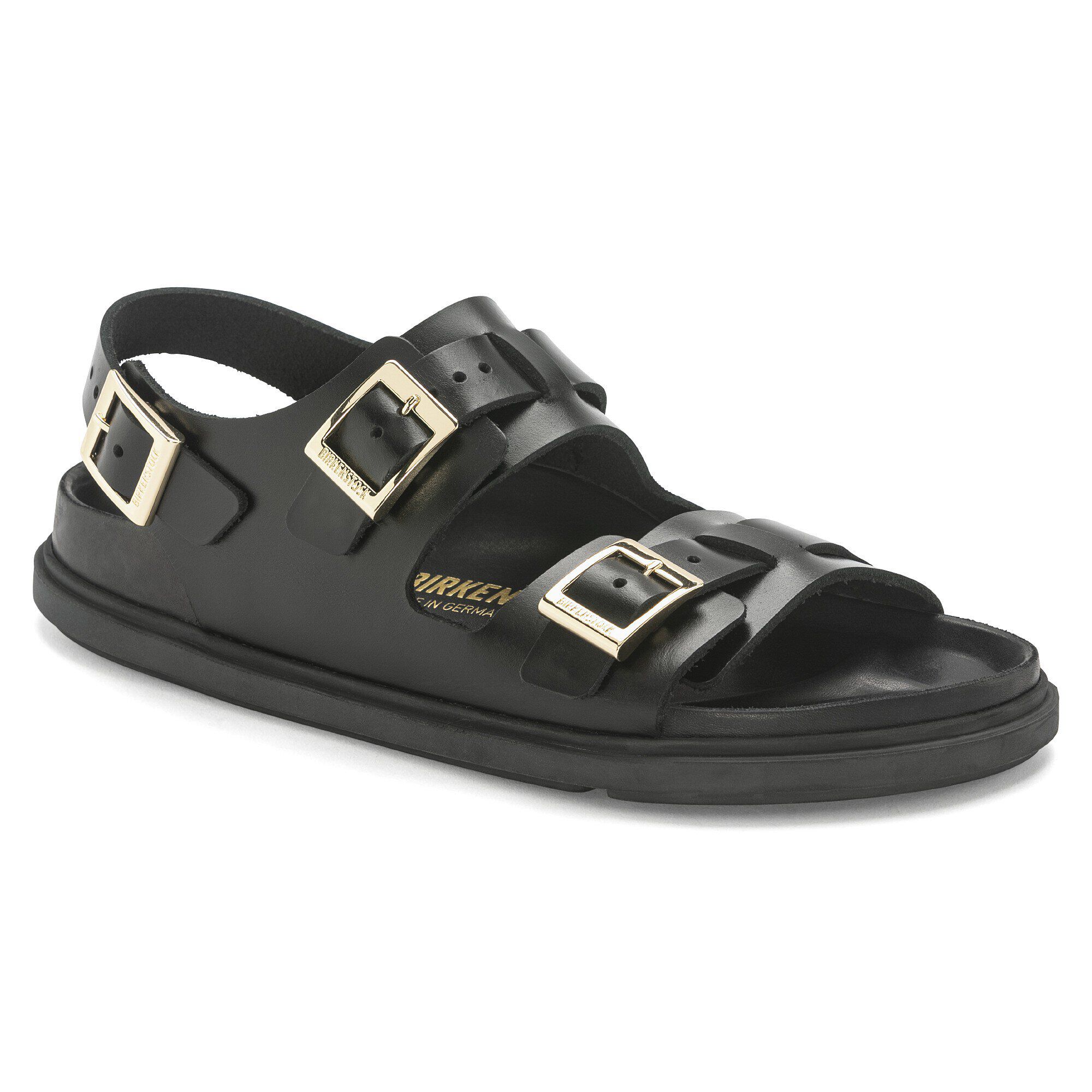 新到着 Cannes BIRKENSTOCK | Black Leather Natural 靴