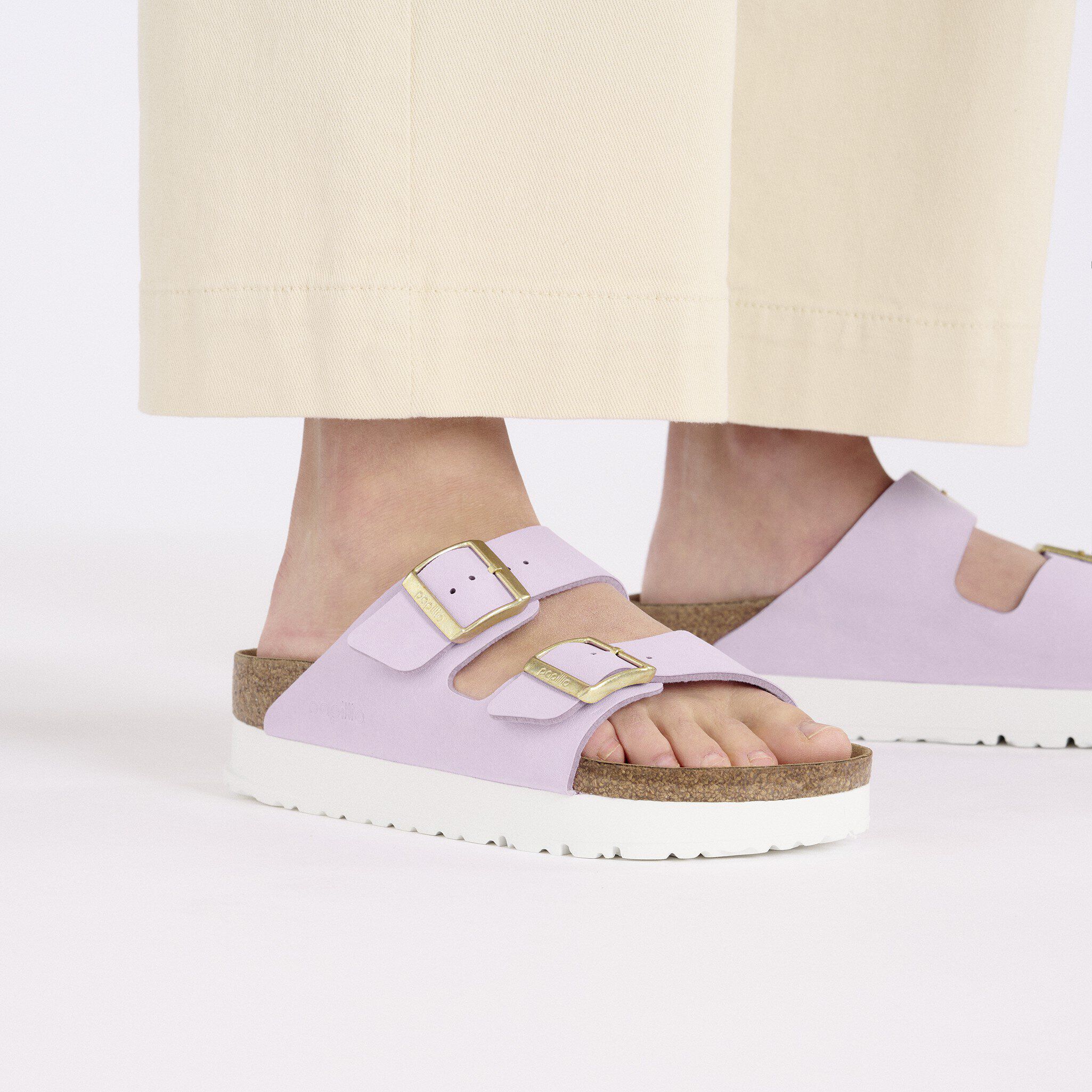 BIRKENSTOCK シューズ MARIKO Arizona PAP Flex Platform Birko-Flor Birkibuc Crocus