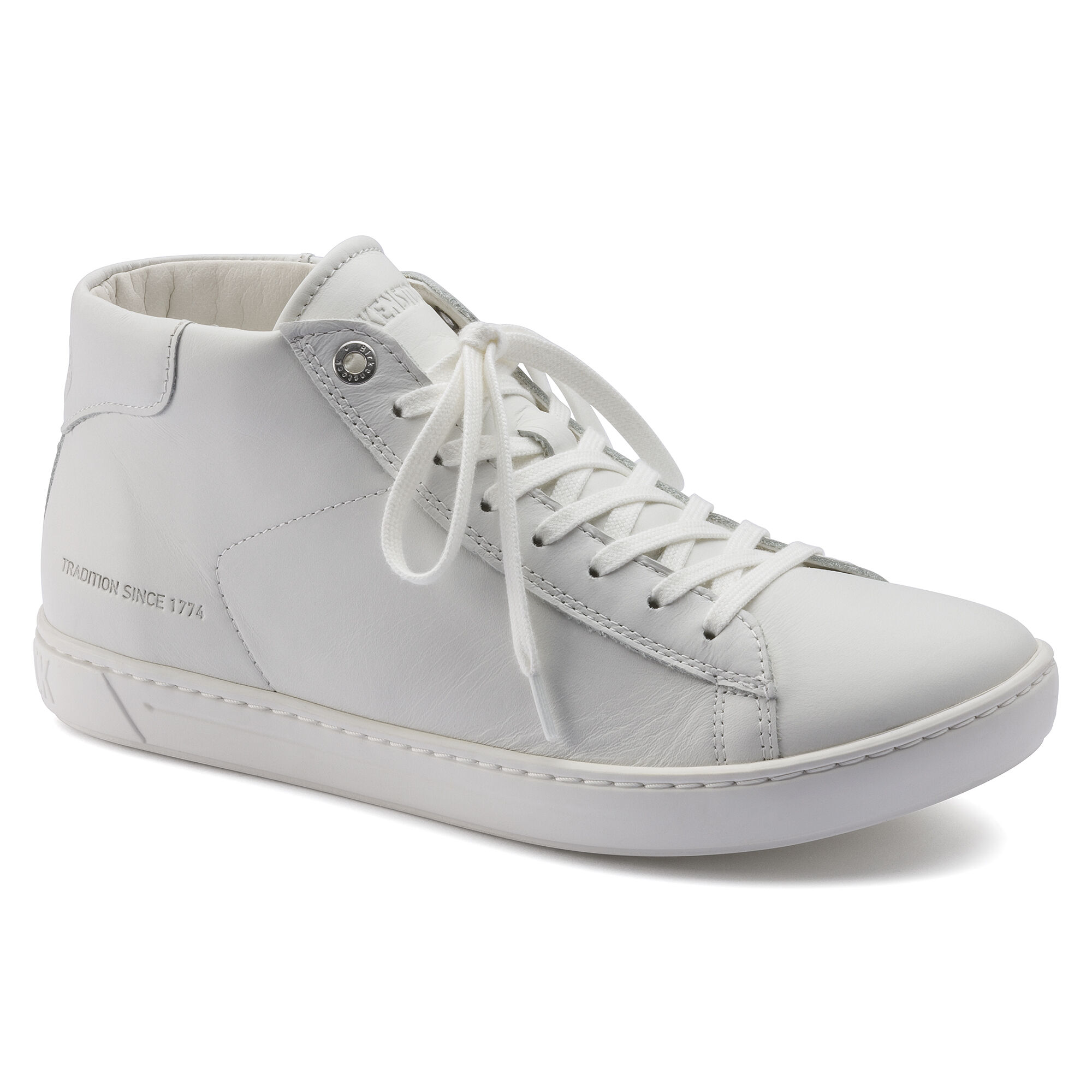Levin Mid Damen Natural Leather White 