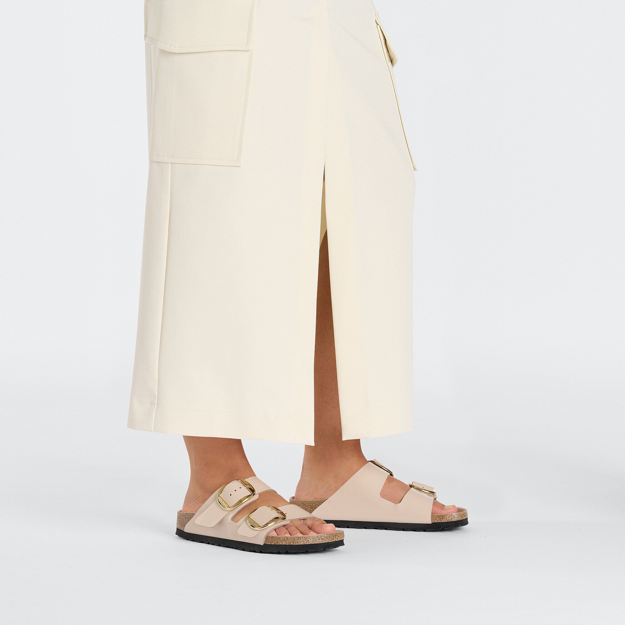 靴 Birkenstock Arizonia Big Buckle Arizona Big Buckle skóra naturalna lakierowana High-Shine
