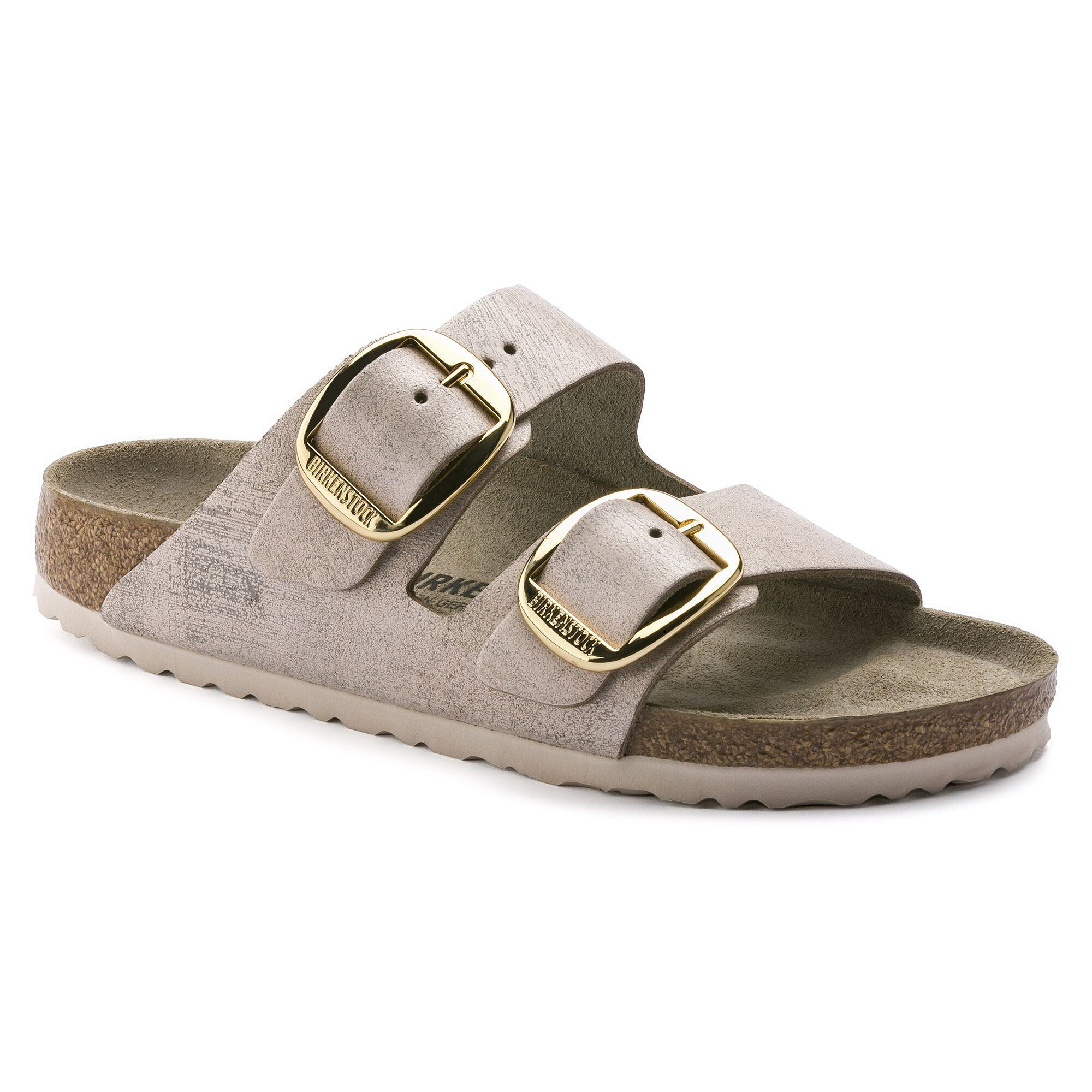 birkenstock rose gold arizona soft footbed metallic sandals