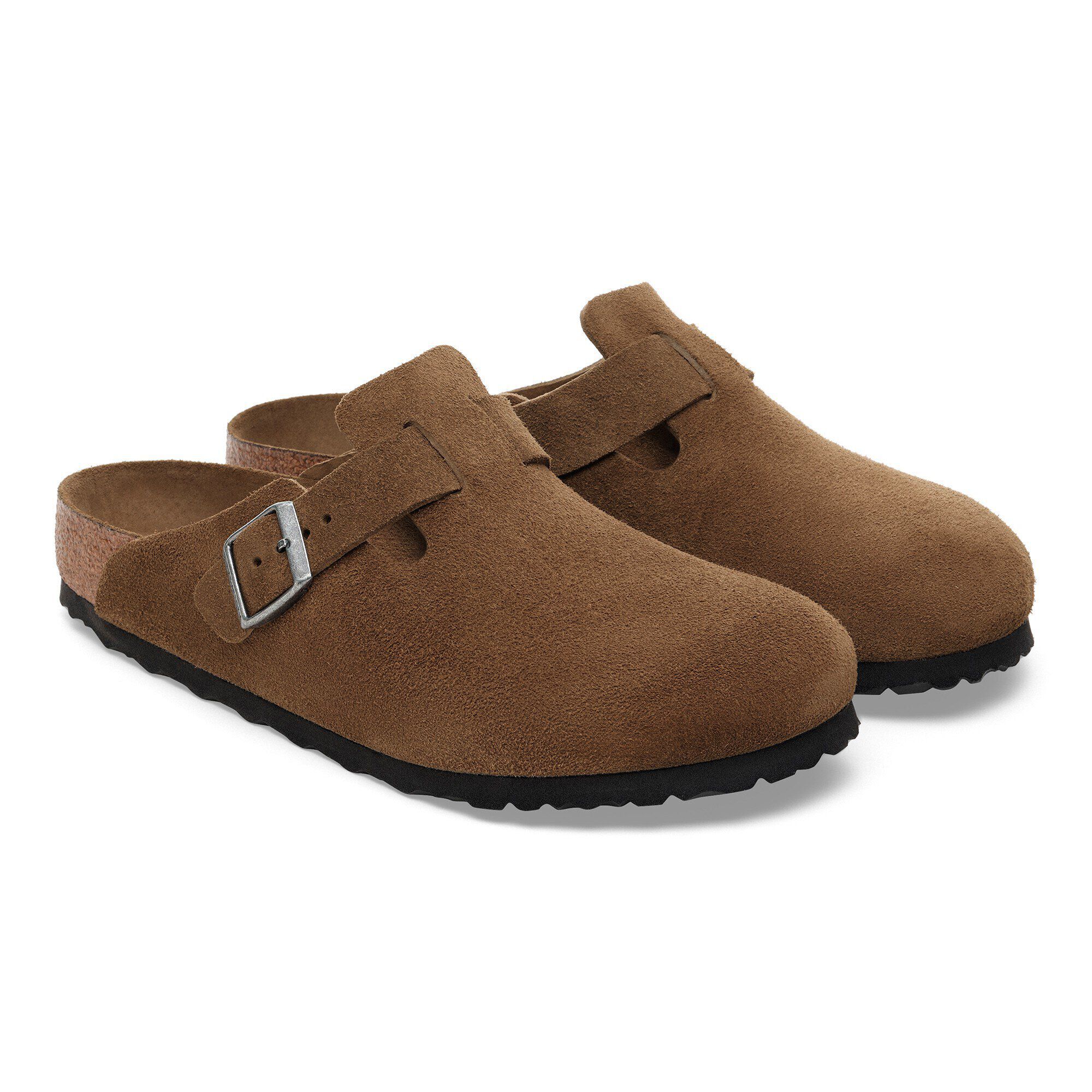 Birkenstock Boston ブラウン 36 Women & Junior Birkenstock Boston Chunky Dark Tea - Narrow