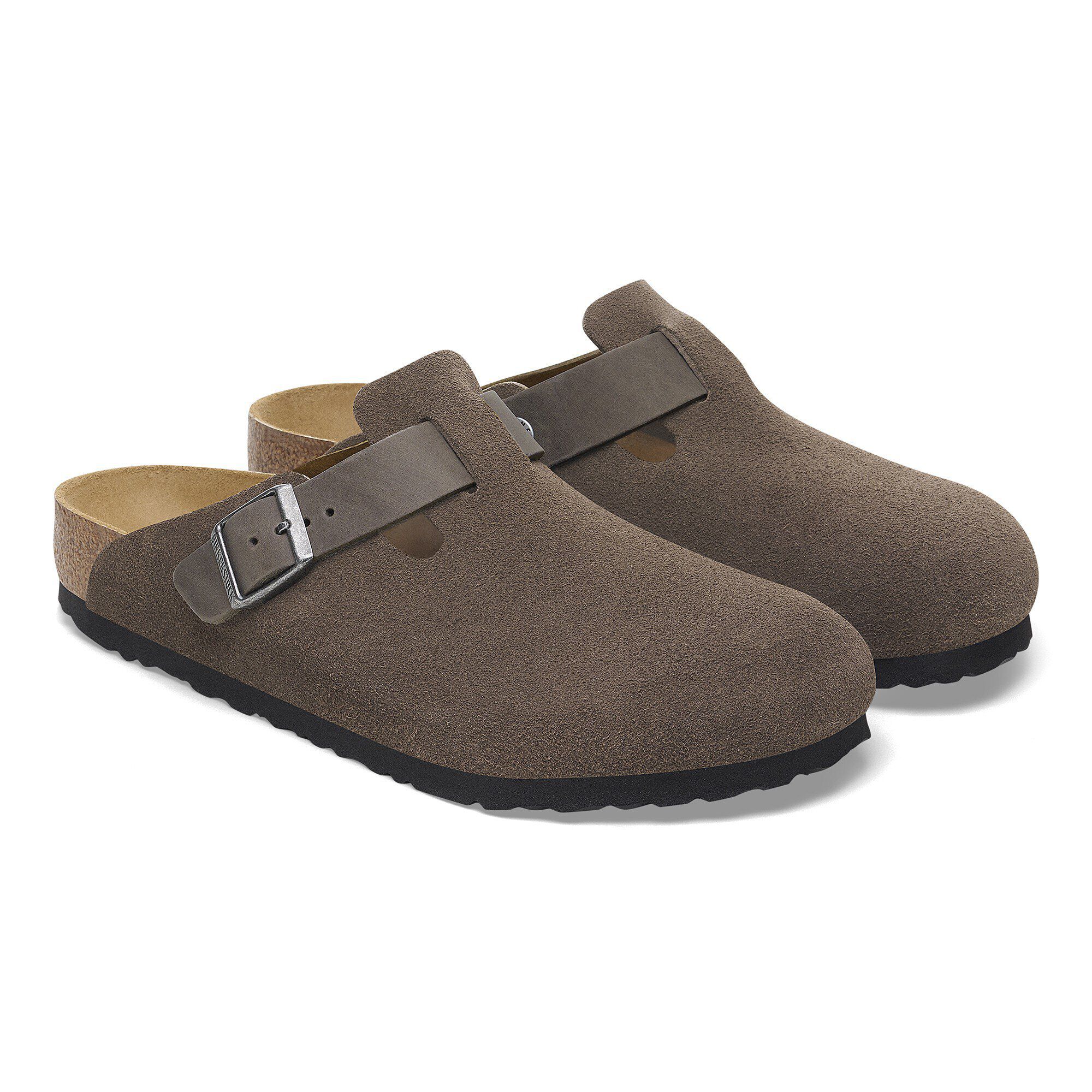 Boston BS Mixed Leather Concrete Gray | BIRKENSTOCK