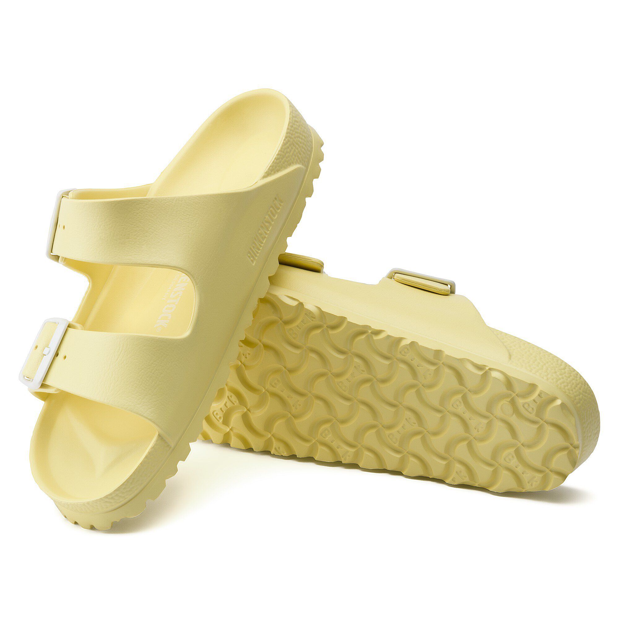 pale yellow birkenstocks
