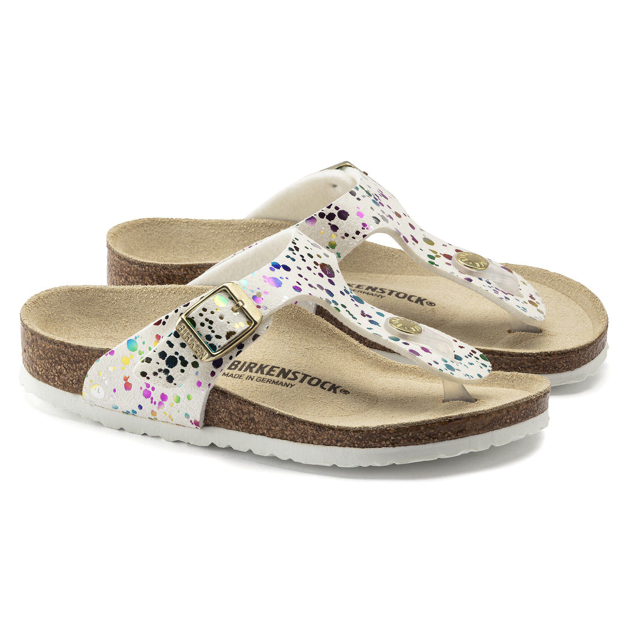 Birkenstock discount confetti white