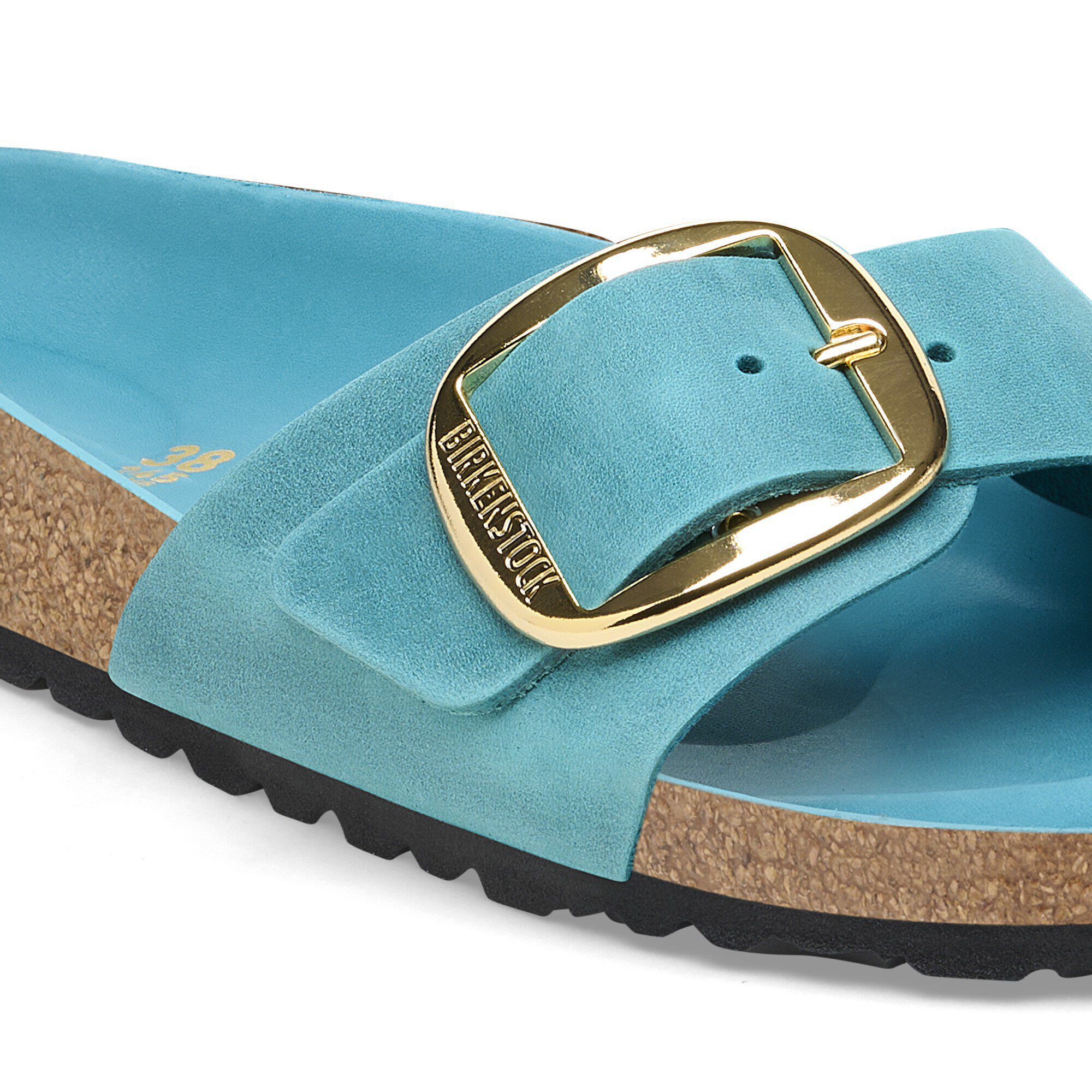 Madrid Big Buckle Natural Leather Oiled Biscay Bay | BIRKENSTOCK