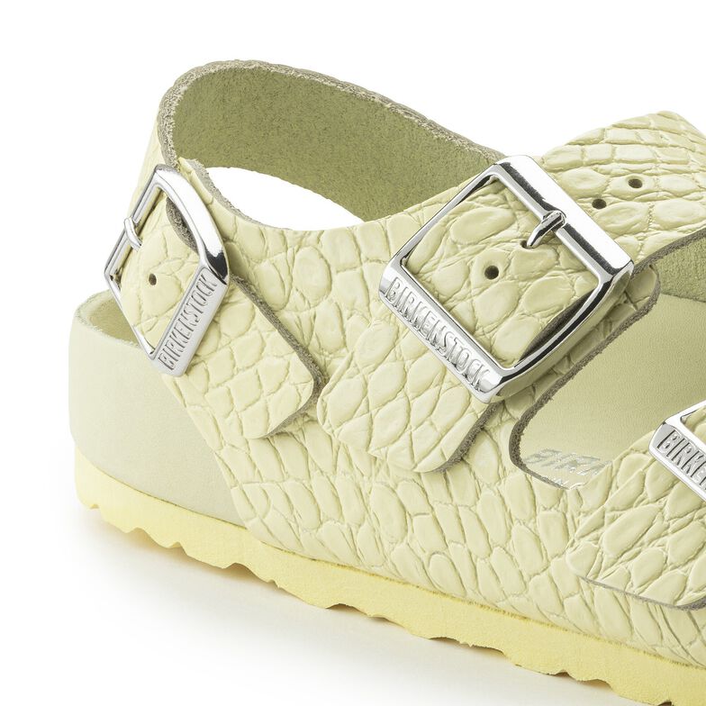 Milano Rivet Logo Natural Leather Embossed