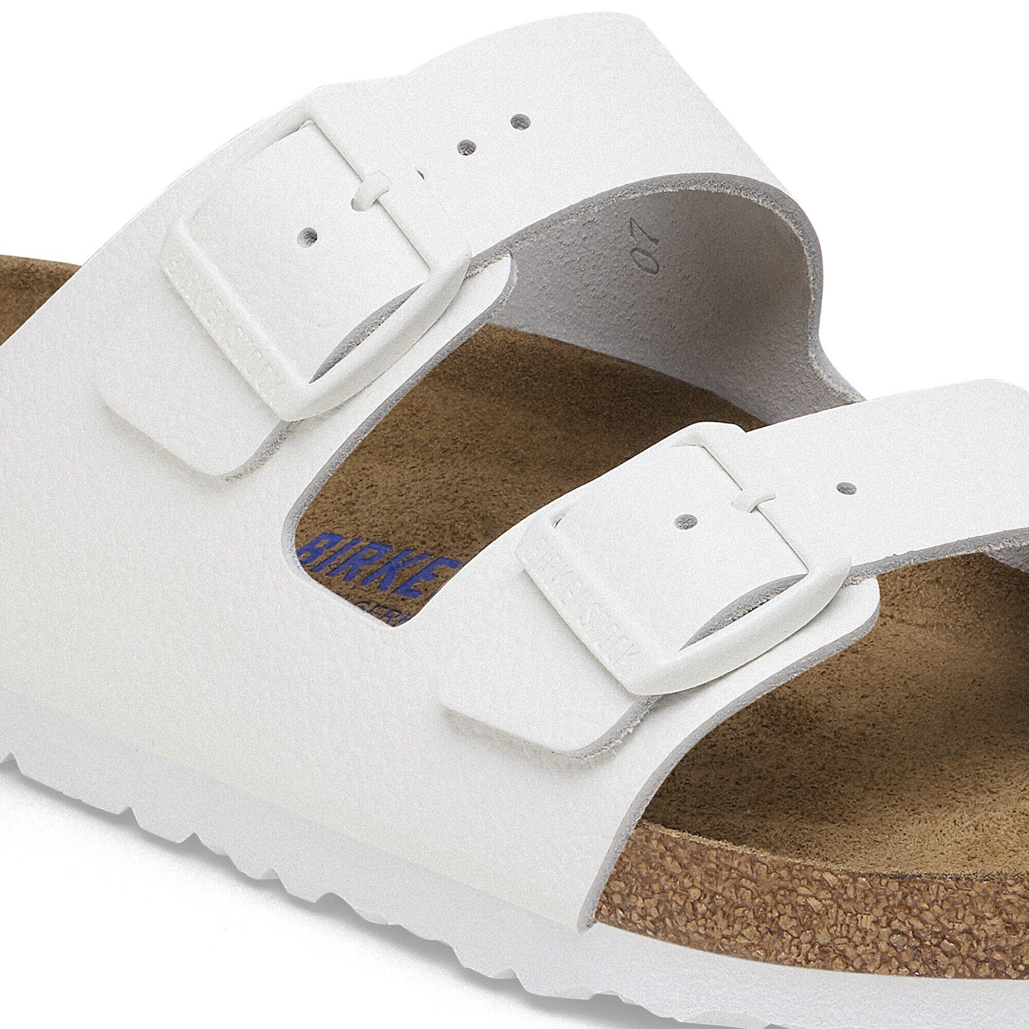 Arizona Soft Footbed Natural Leather White BIRKENSTOCK