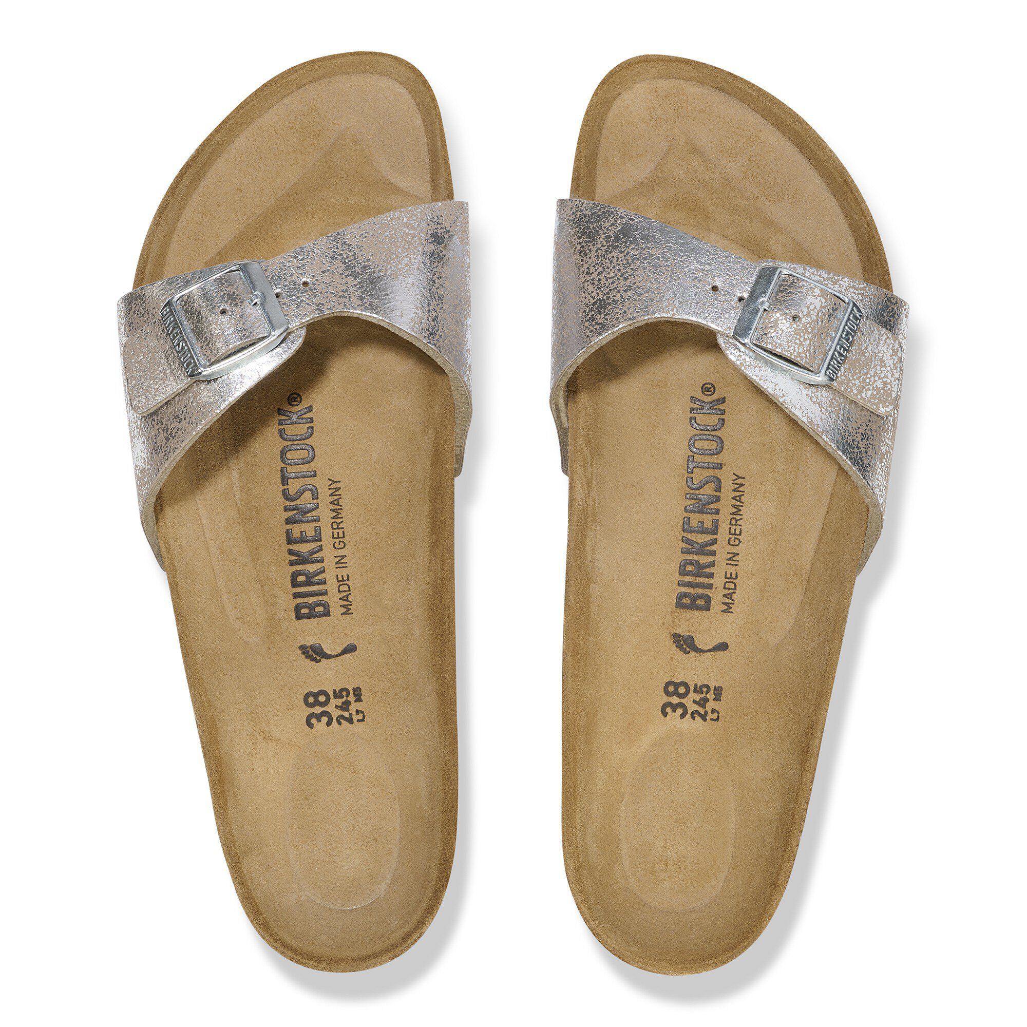 Madrid Synthetics Washed Metallic Silver | BIRKENSTOCK