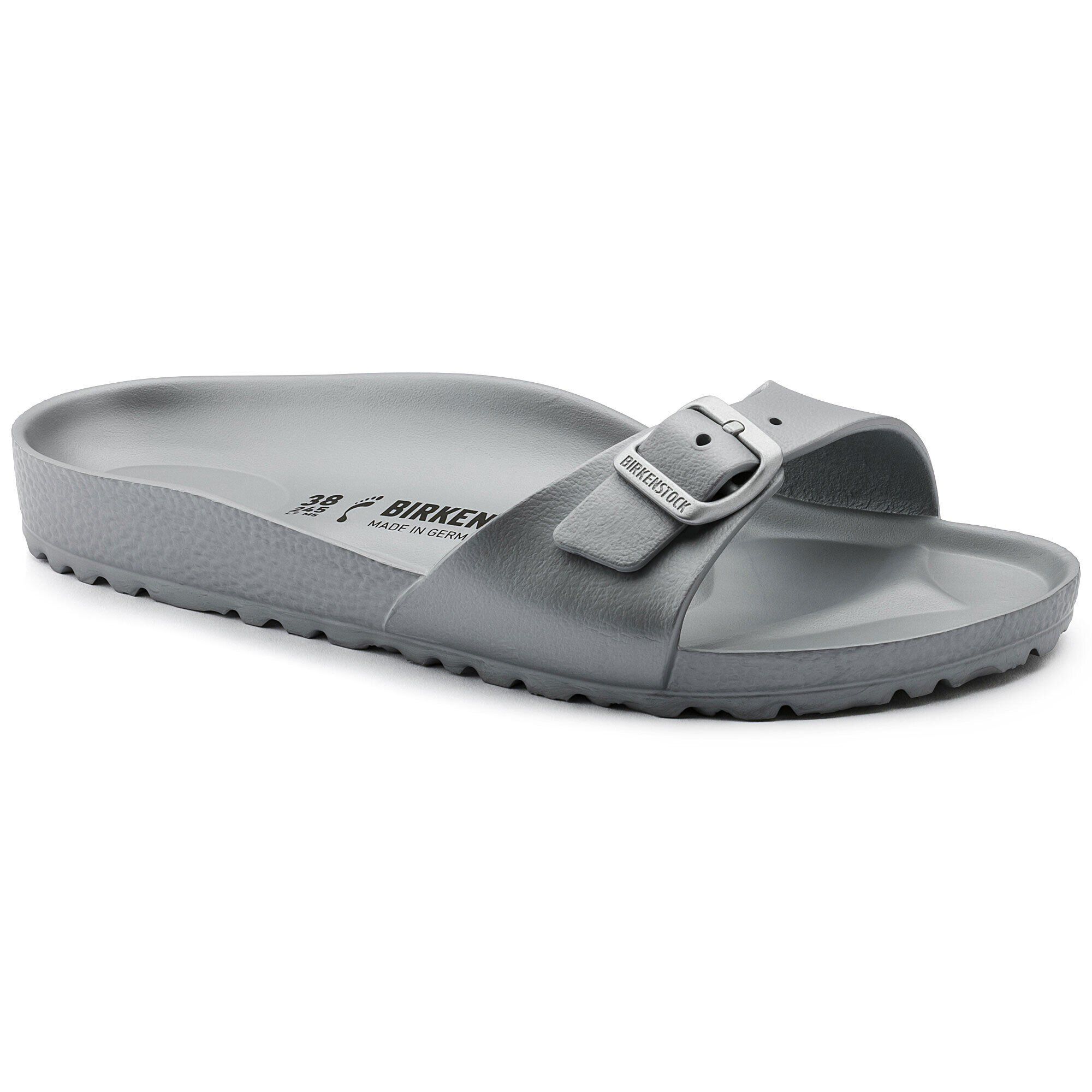 birkenstock boston metallic silver