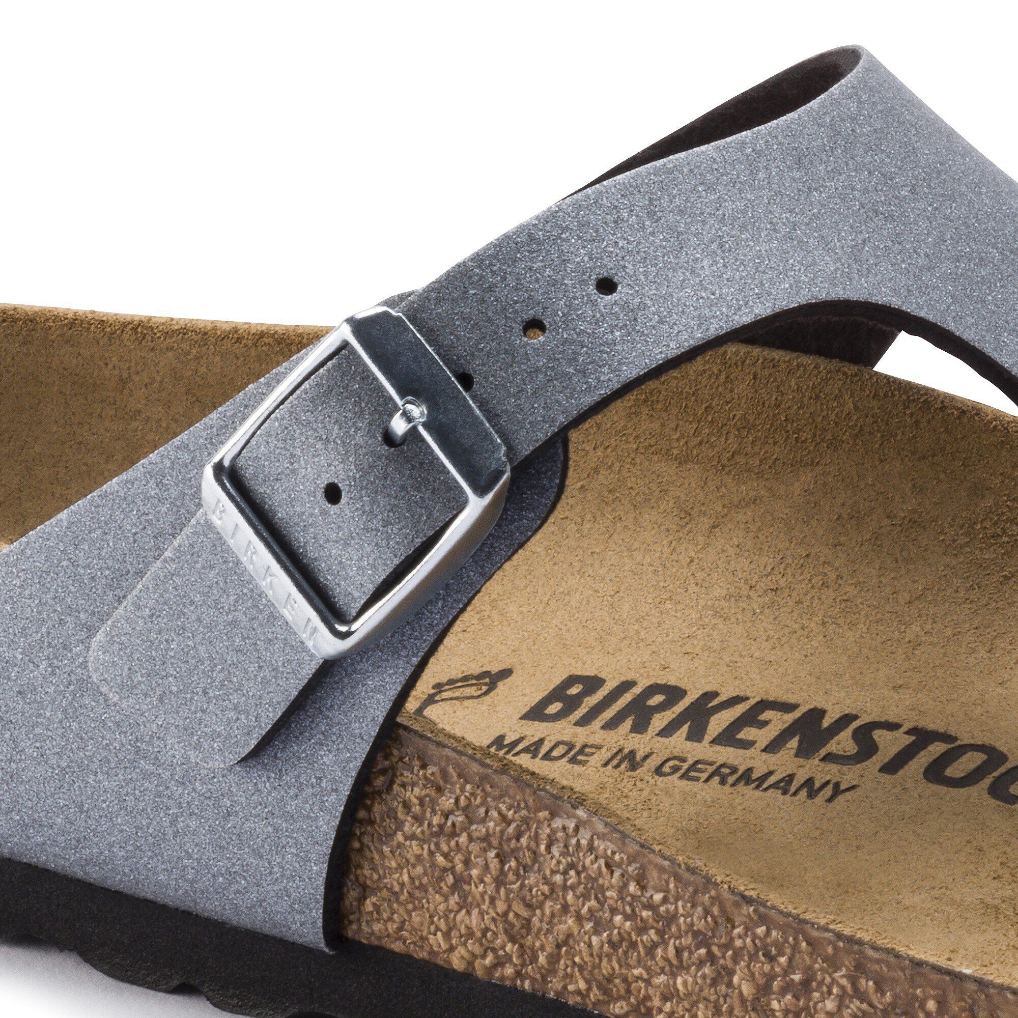 birkenstock gizeh icy metallic anthracite