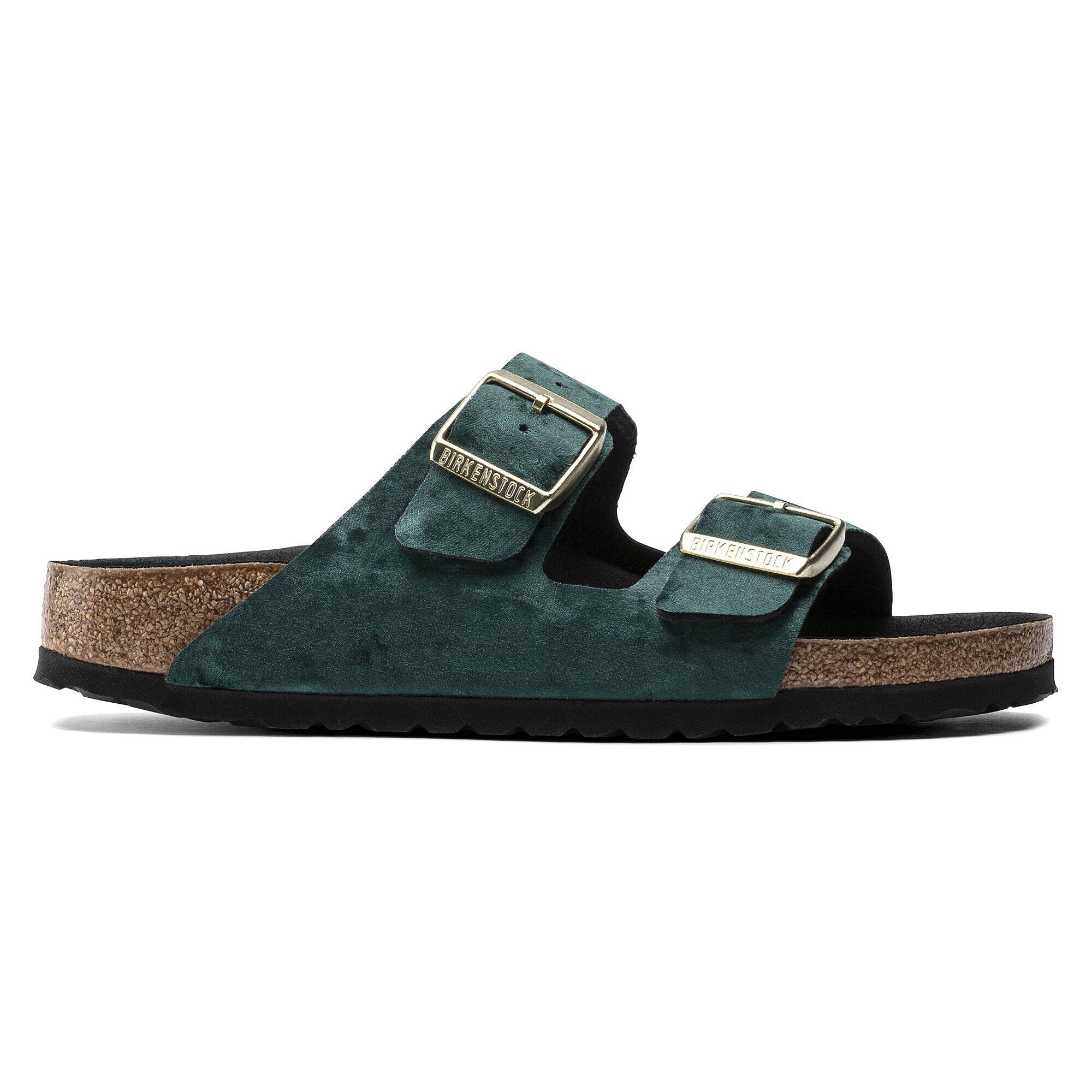 Birkenstock arizona velvet forest green clearance