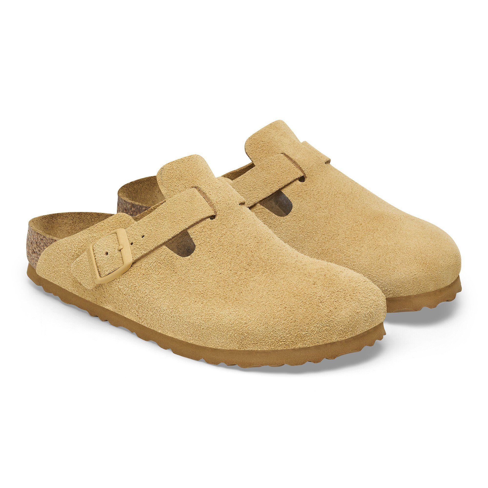 Boston Suede Leather Latte Cream Tonal OS | BIRKENSTOCK