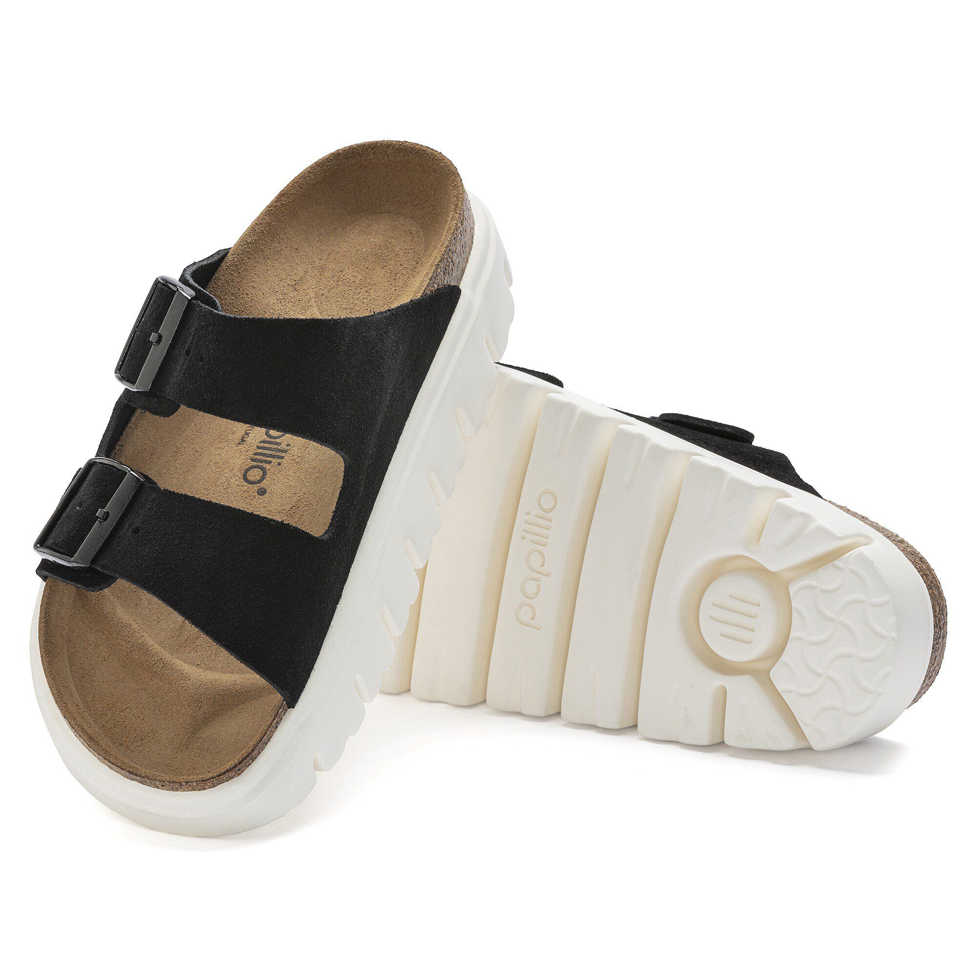 Arizona Chunky Suede Leather Black | BIRKENSTOCK