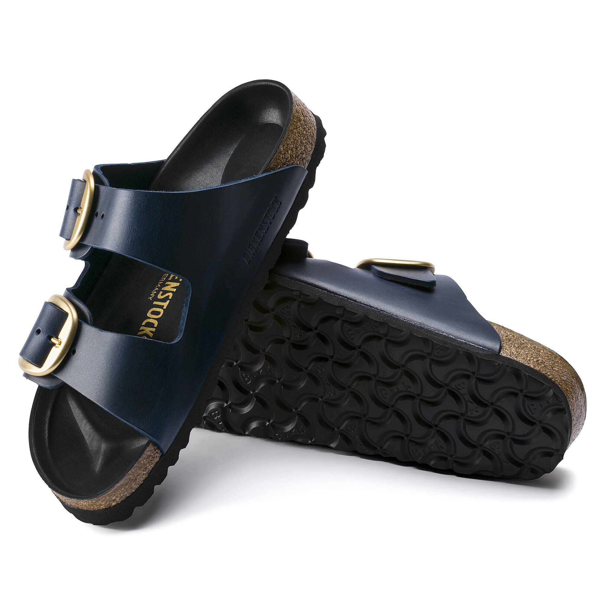 arizona big buckle oiled leather blue