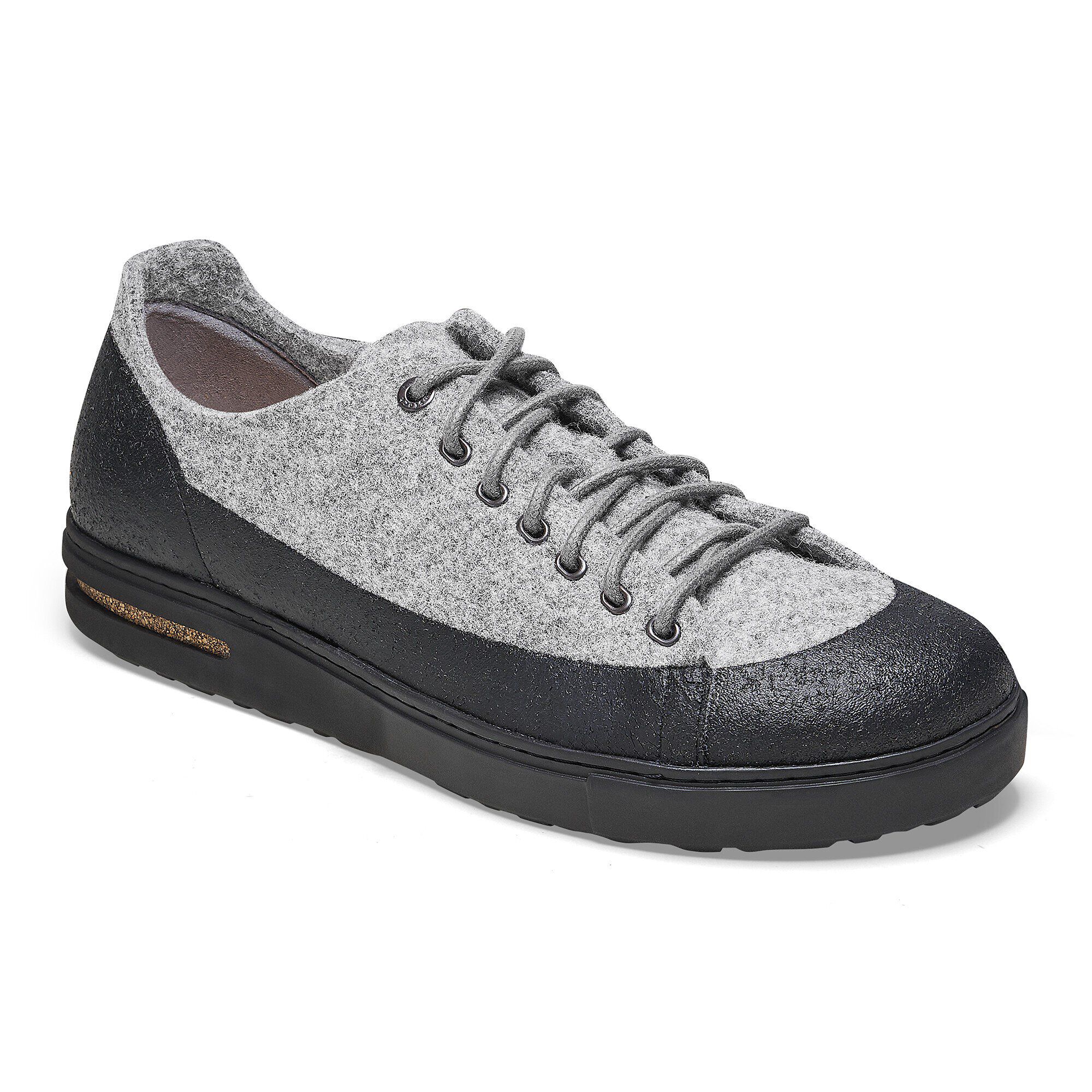 Bend Low Dip Leather Textile Felt Pebble Gray BIRKENSTOCK