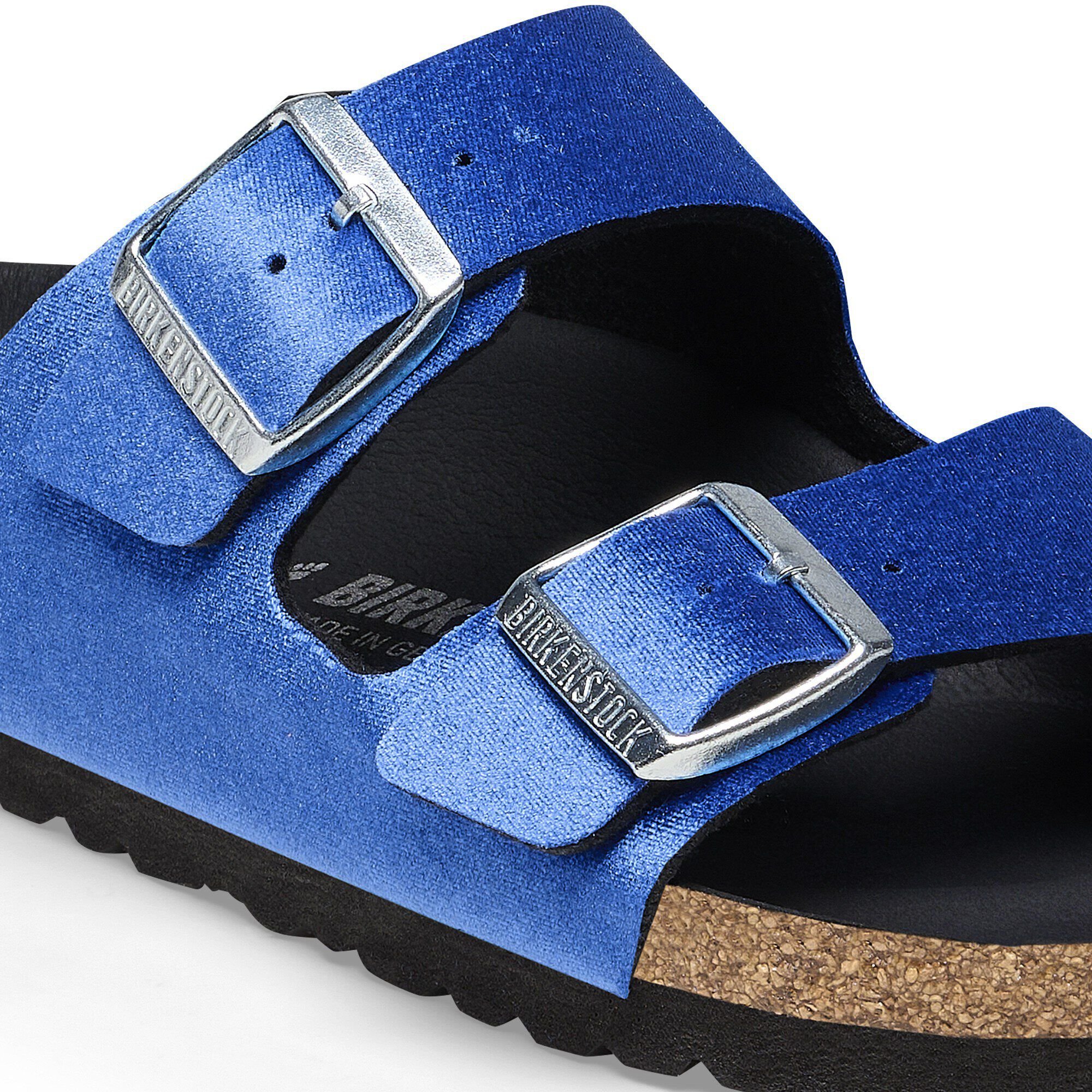 Arizona Rivet Logo Velvet Velvet Brillant Blue | BIRKENSTOCK