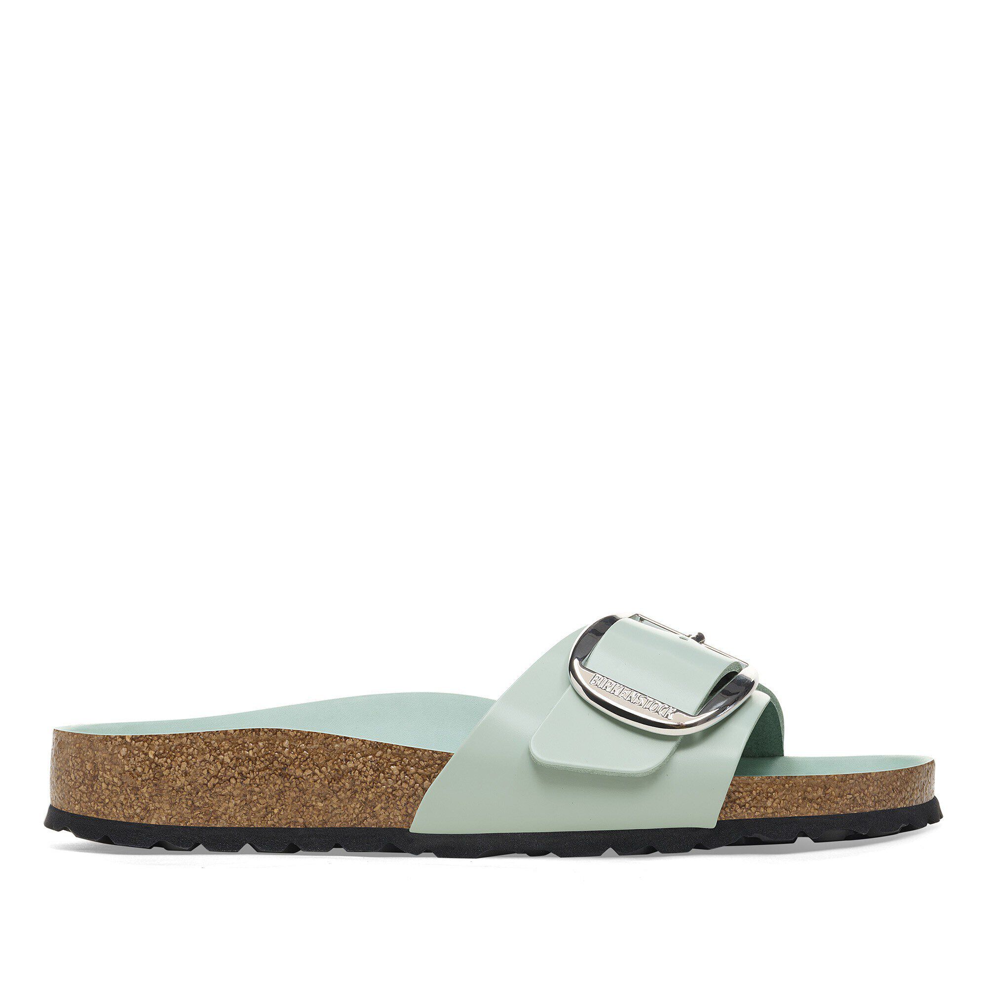 靴 BIRKENSTOCK Madrid Madrid Big Buckle Natural Leather Patent High-Shine Cobalt