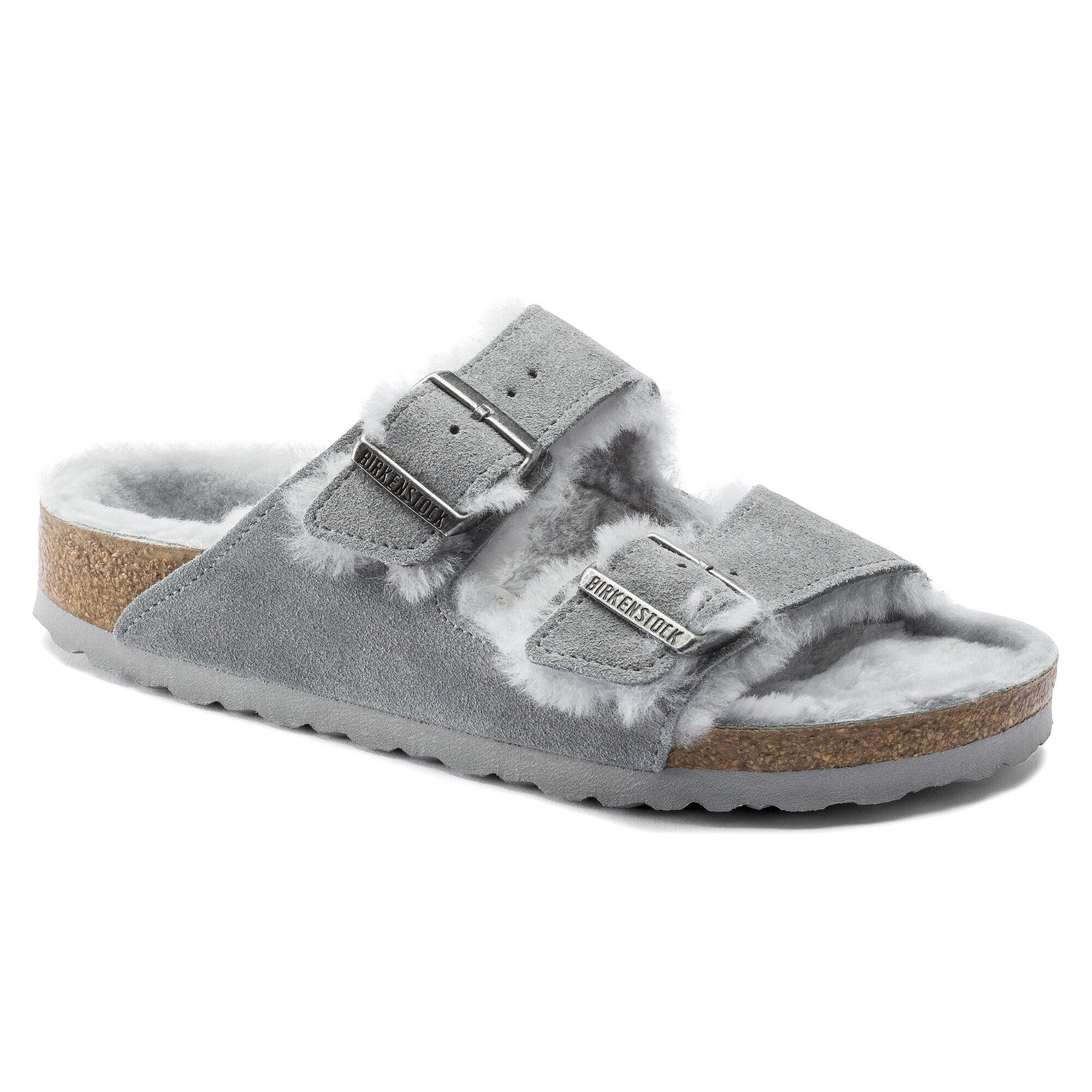 Birkenstock arizona shearling gray