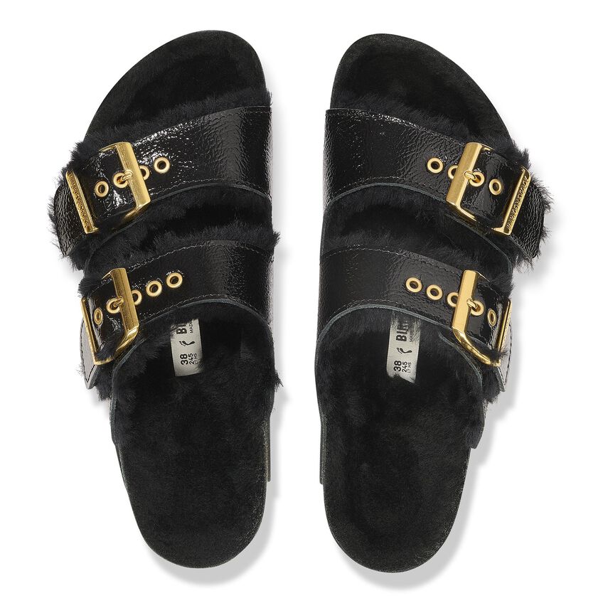 Arizona Shearling Eyelets Patent Leather