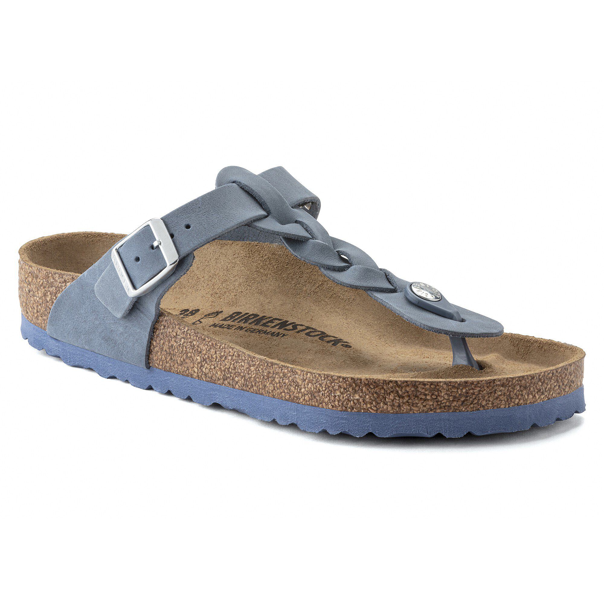 Gizeh Braided Waxy Leather Dusty Blue BIRKENSTOCK