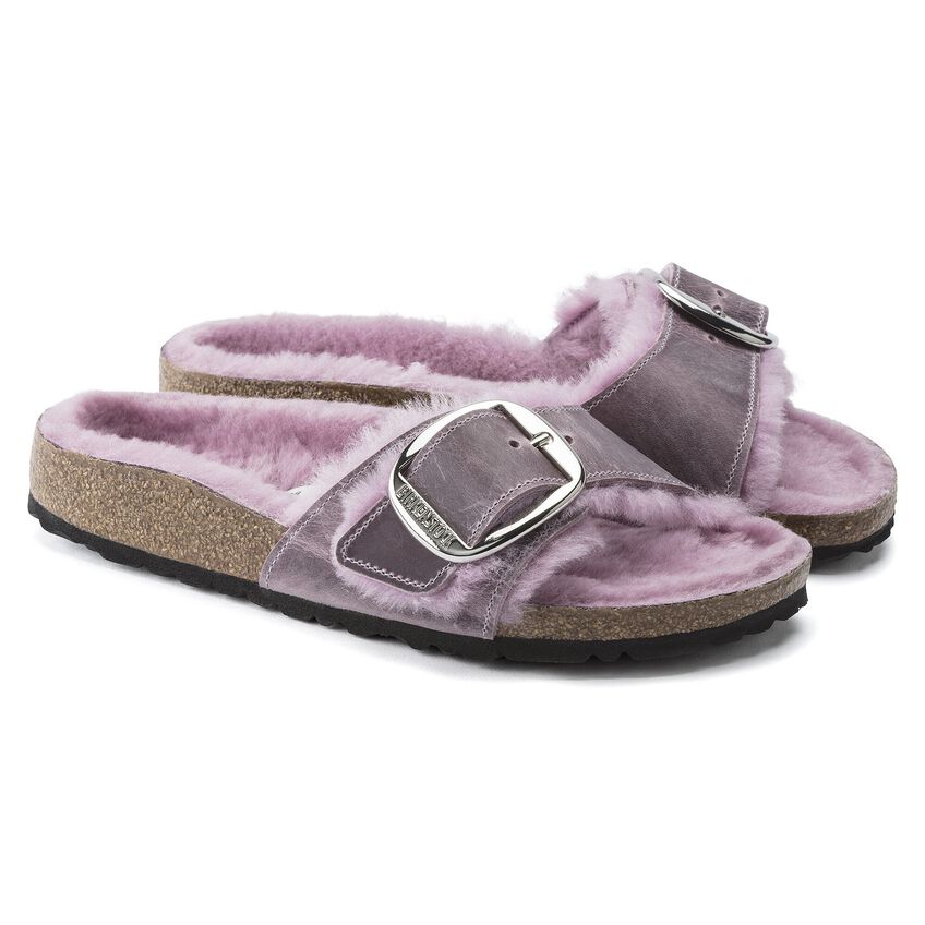 Madrid Big Buckle Shearling Natural Leather Oiled