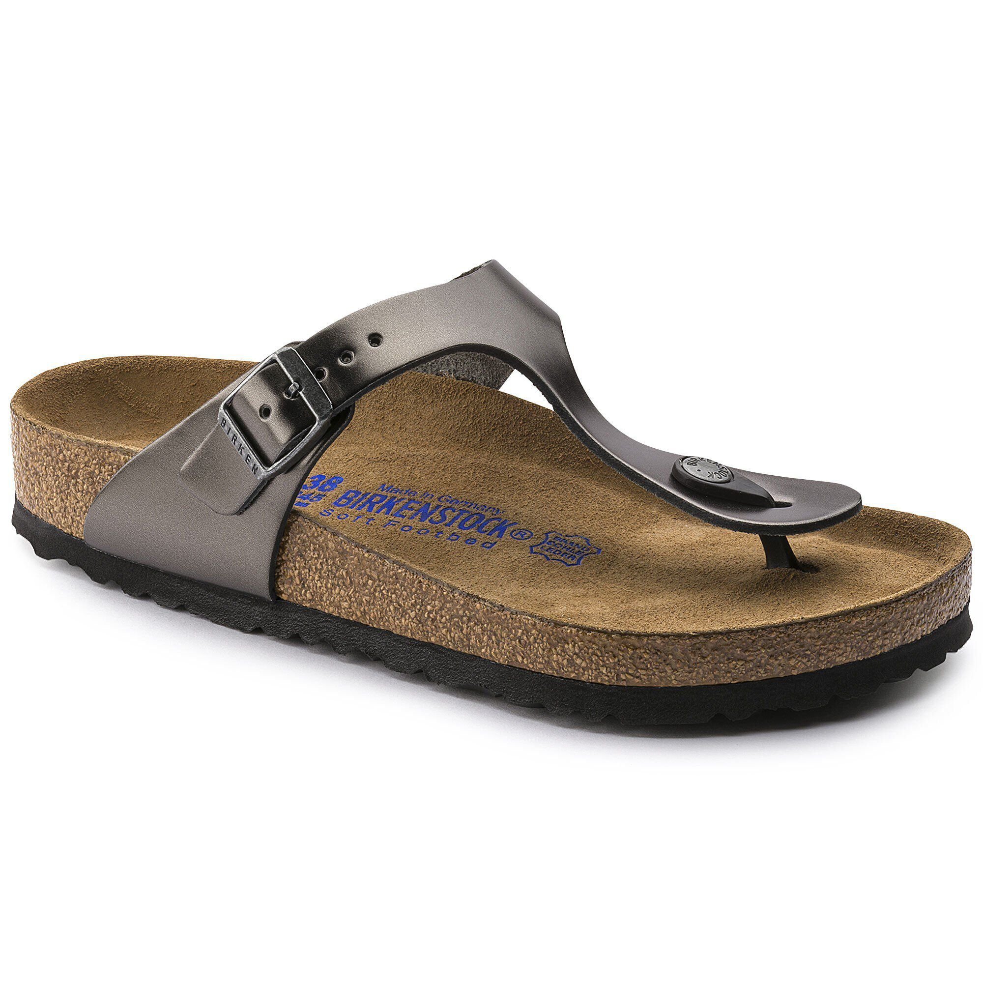 birkenstock metallic anthracite gizeh