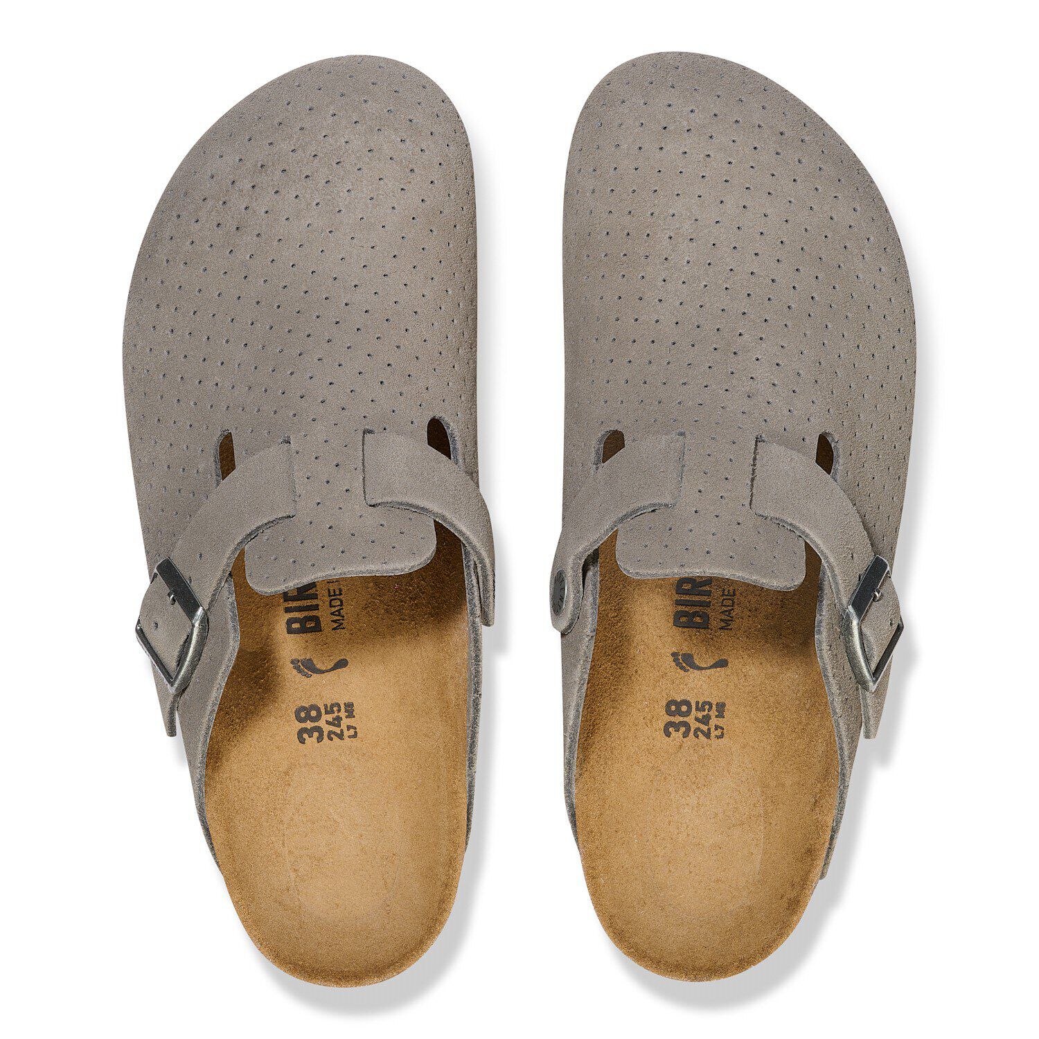 靴 BIRKENSTOCK Boston BS Emboss Dots Boston Suede Embossed Dotted New Beige | BIRKENSTOCK