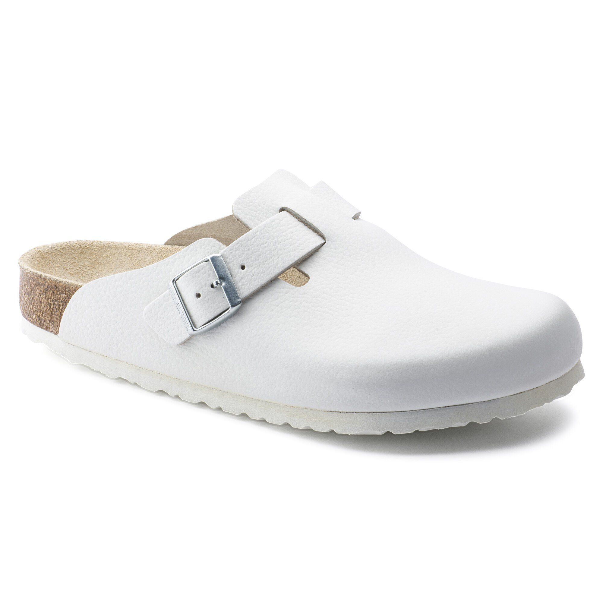 white birkenstock clogs