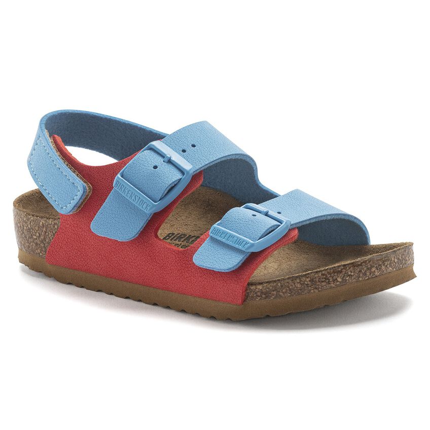Milano HL Kids Birko-Flor Nubuk Sky Blue/Active Red