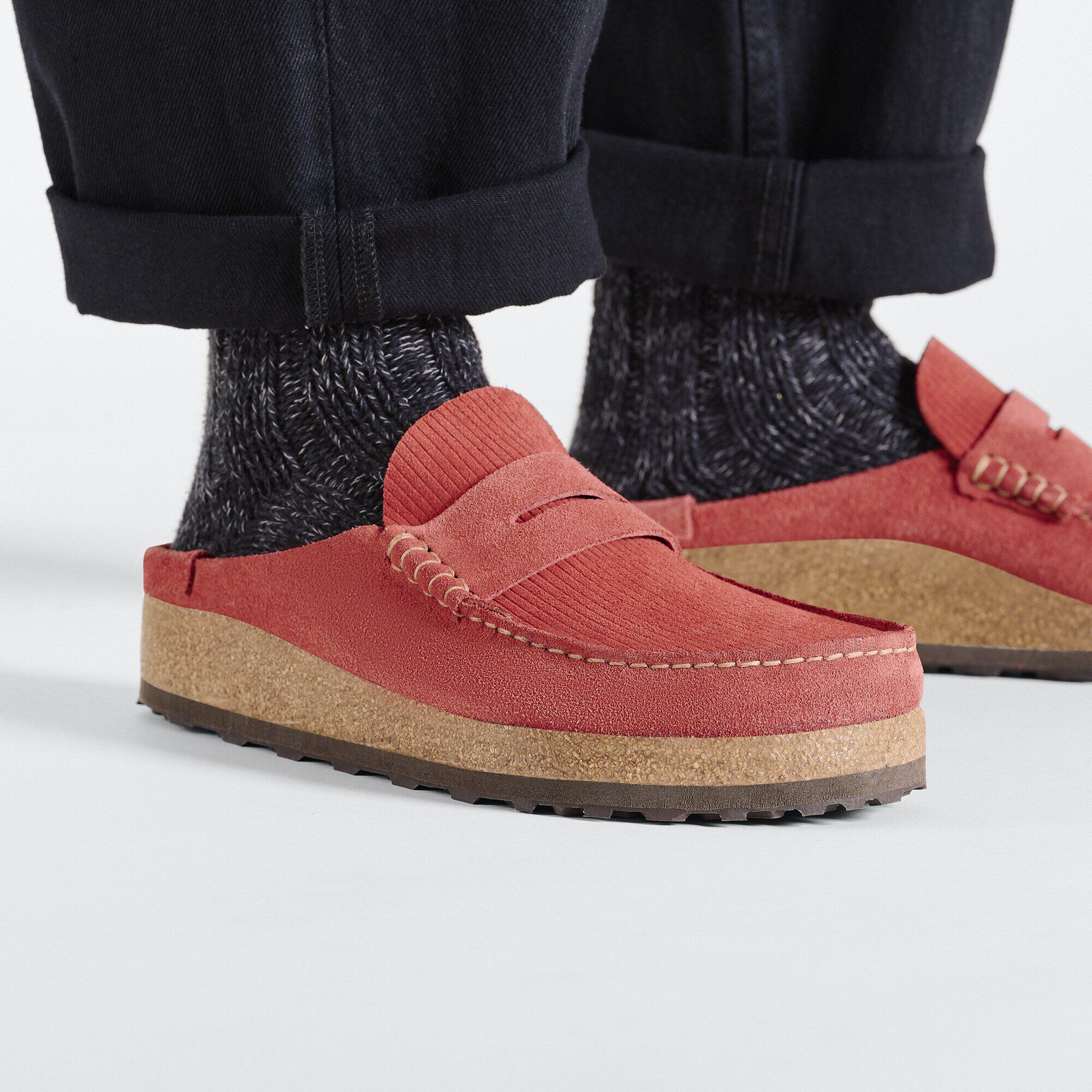 BIRKENSTOCK Naples サンダル　42 27cm レッド Naples Suede Leather Corduroy Sienna Red | BIRKENSTOCK