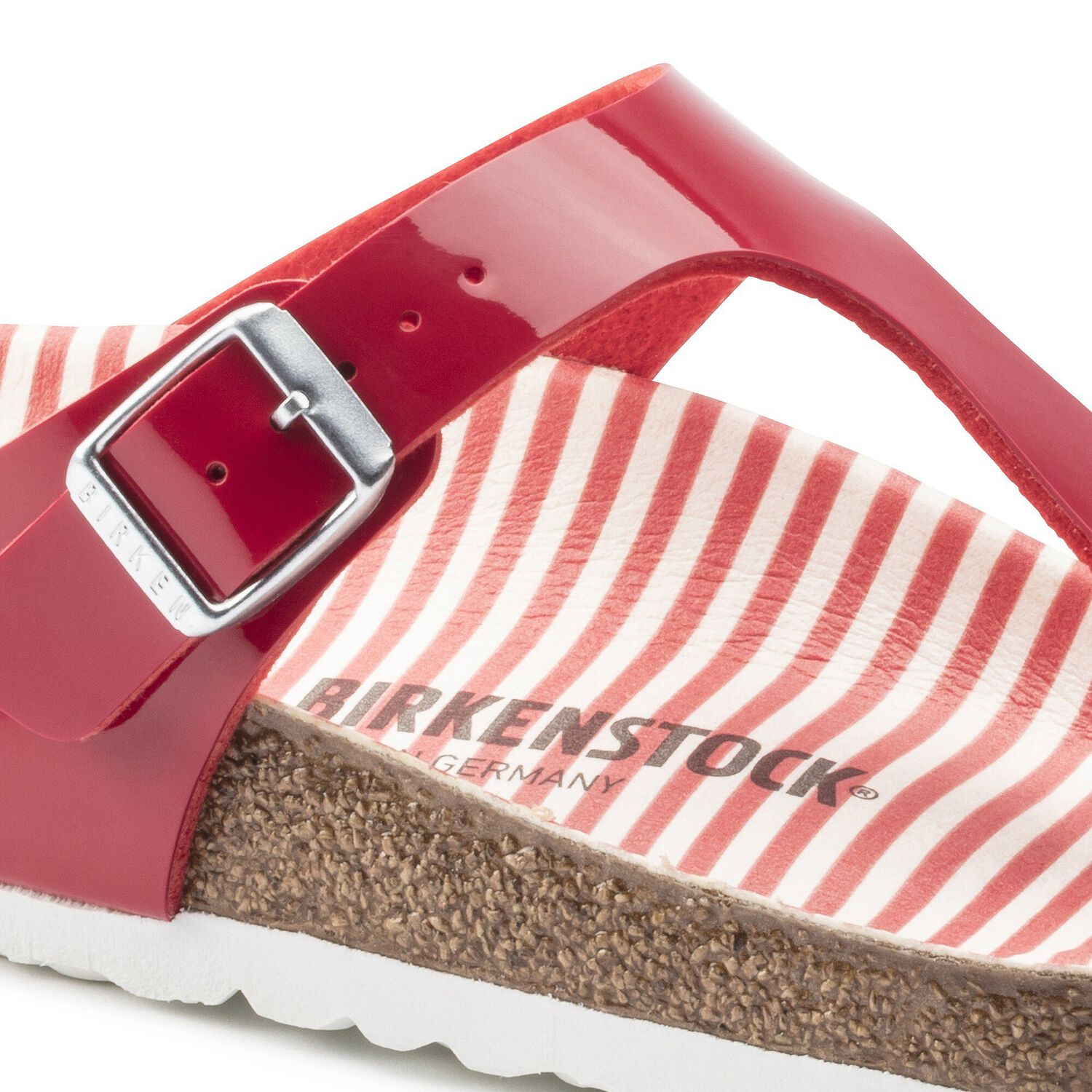 birkenstock red patent gizeh