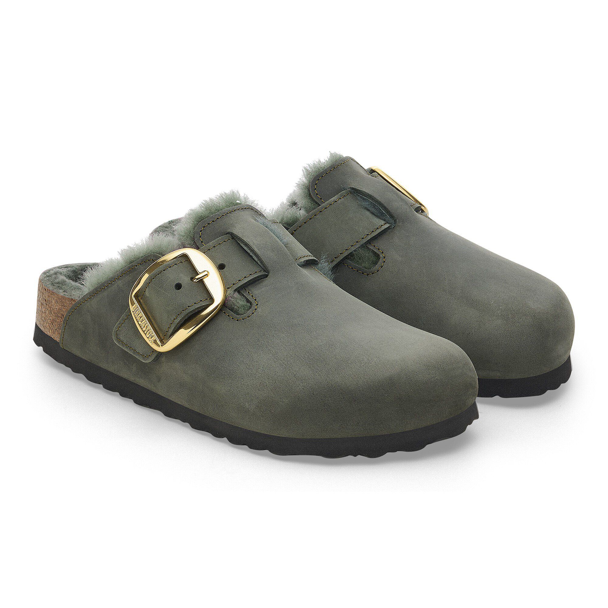 Boston Big Buckle Nubuk Leather Pure Sage | BIRKENSTOCK