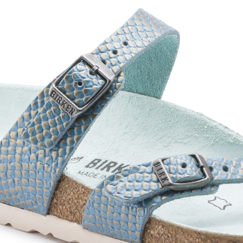 Mayari Embossed Leather Mermaid Aqua Mayari Embossed Leather Mermaid Aqua