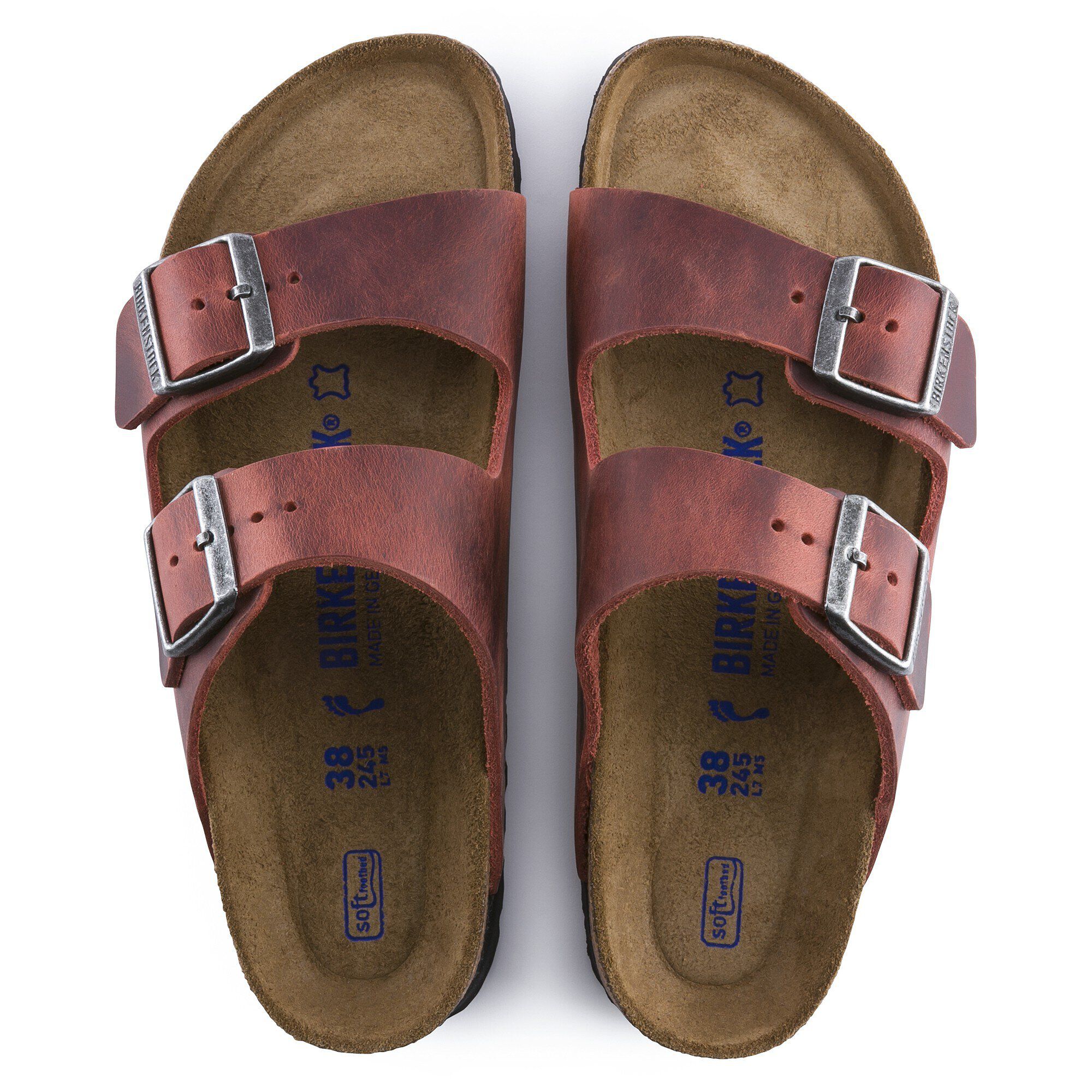 Birkenstock arizona oiled leather earth red Clearance