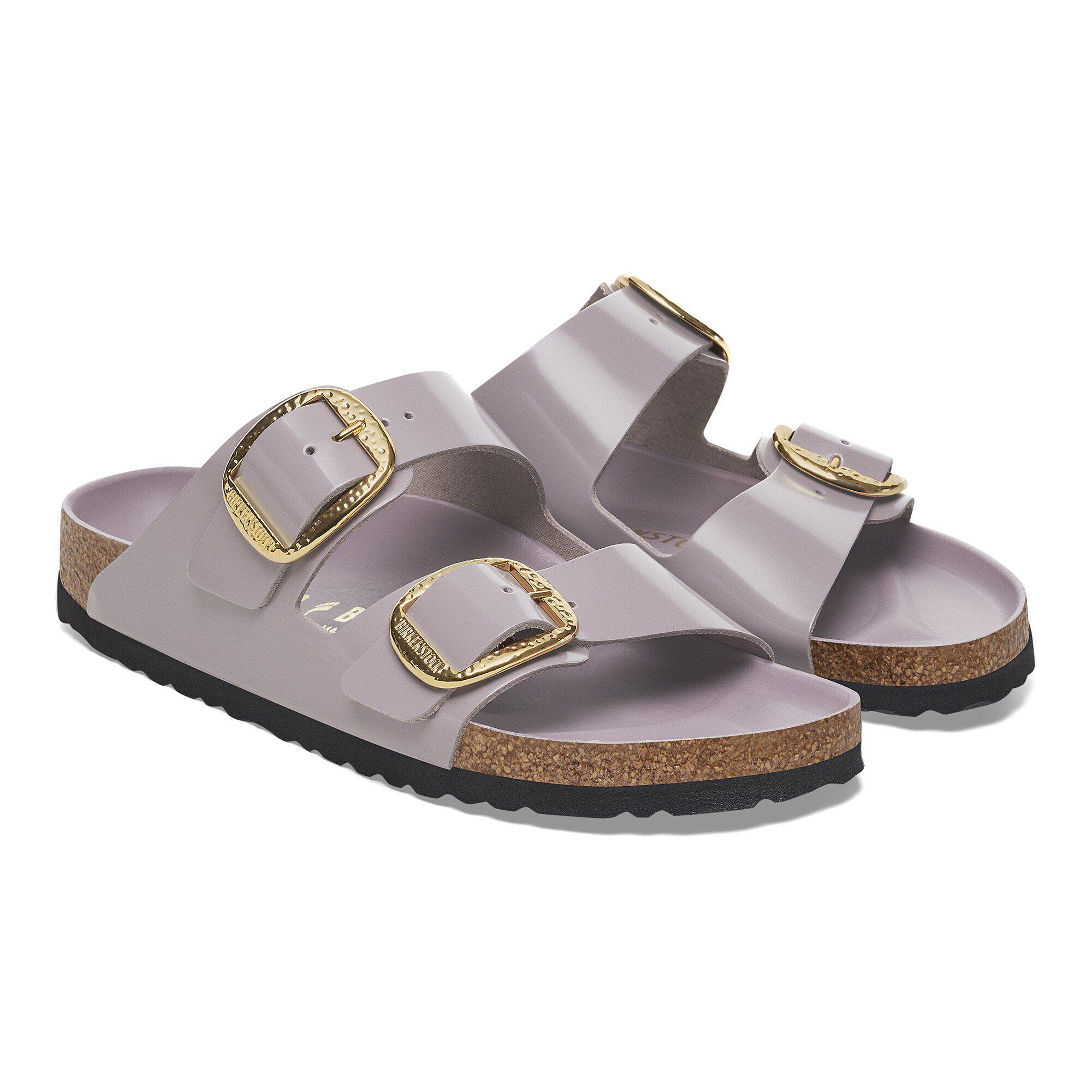 Arizona Big Buckle Natural Leather Patent High-Shine Faded