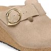 Fanny Ring-Buckle Suede Leather