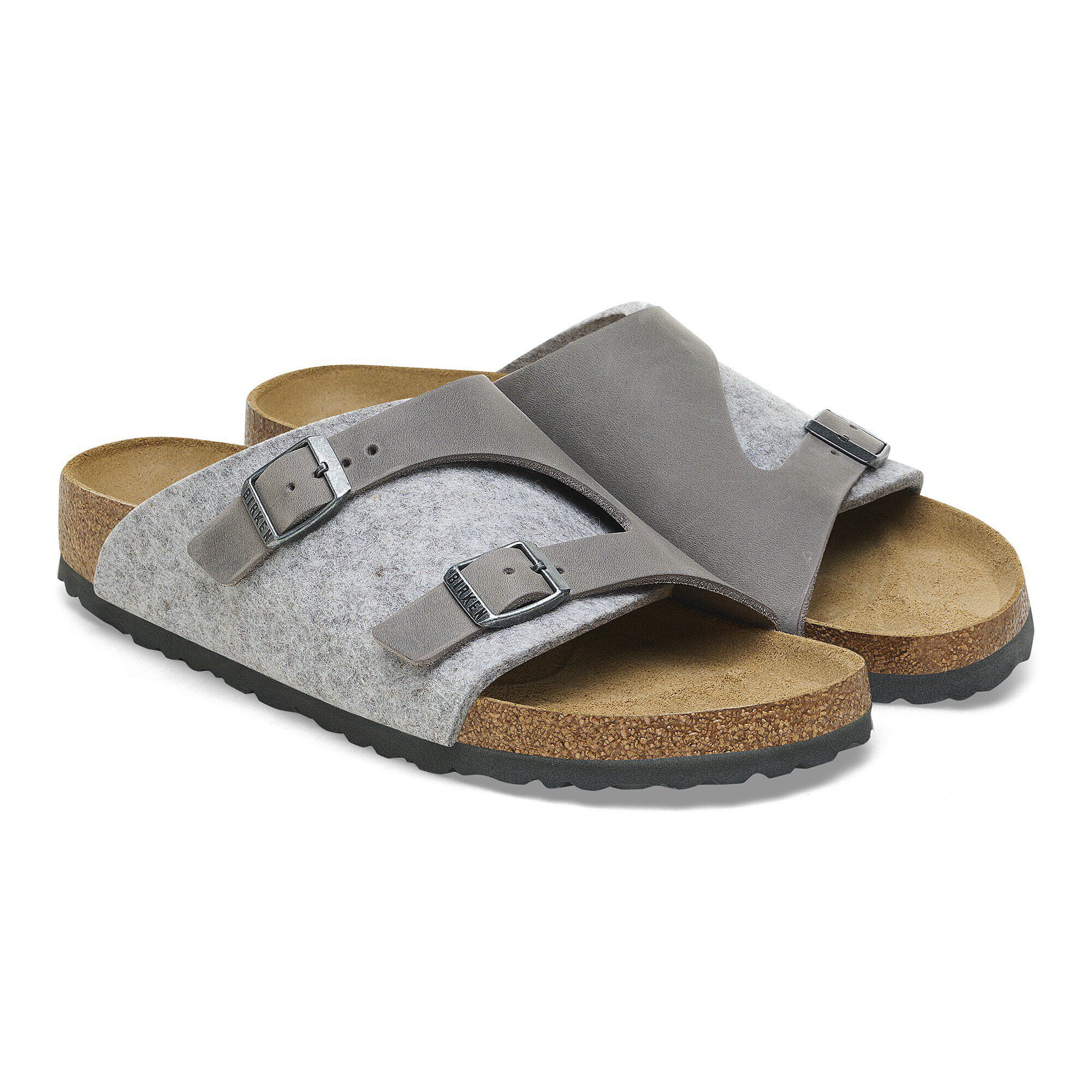 Zürich Leather/Textile/Felt Light Gray | BIRKENSTOCK