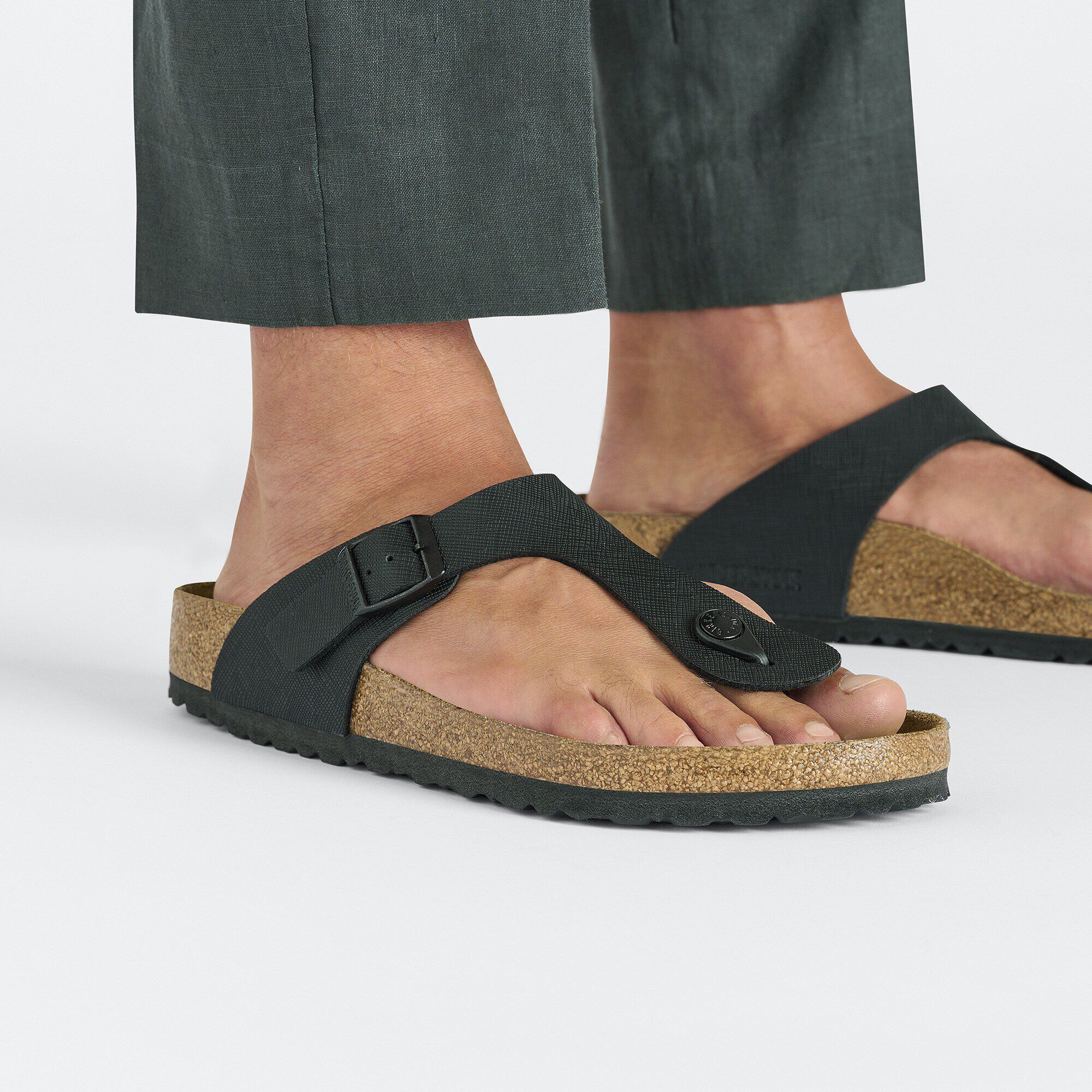 Gizeh Birko-Flor Saffiano Black | BIRKENSTOCK