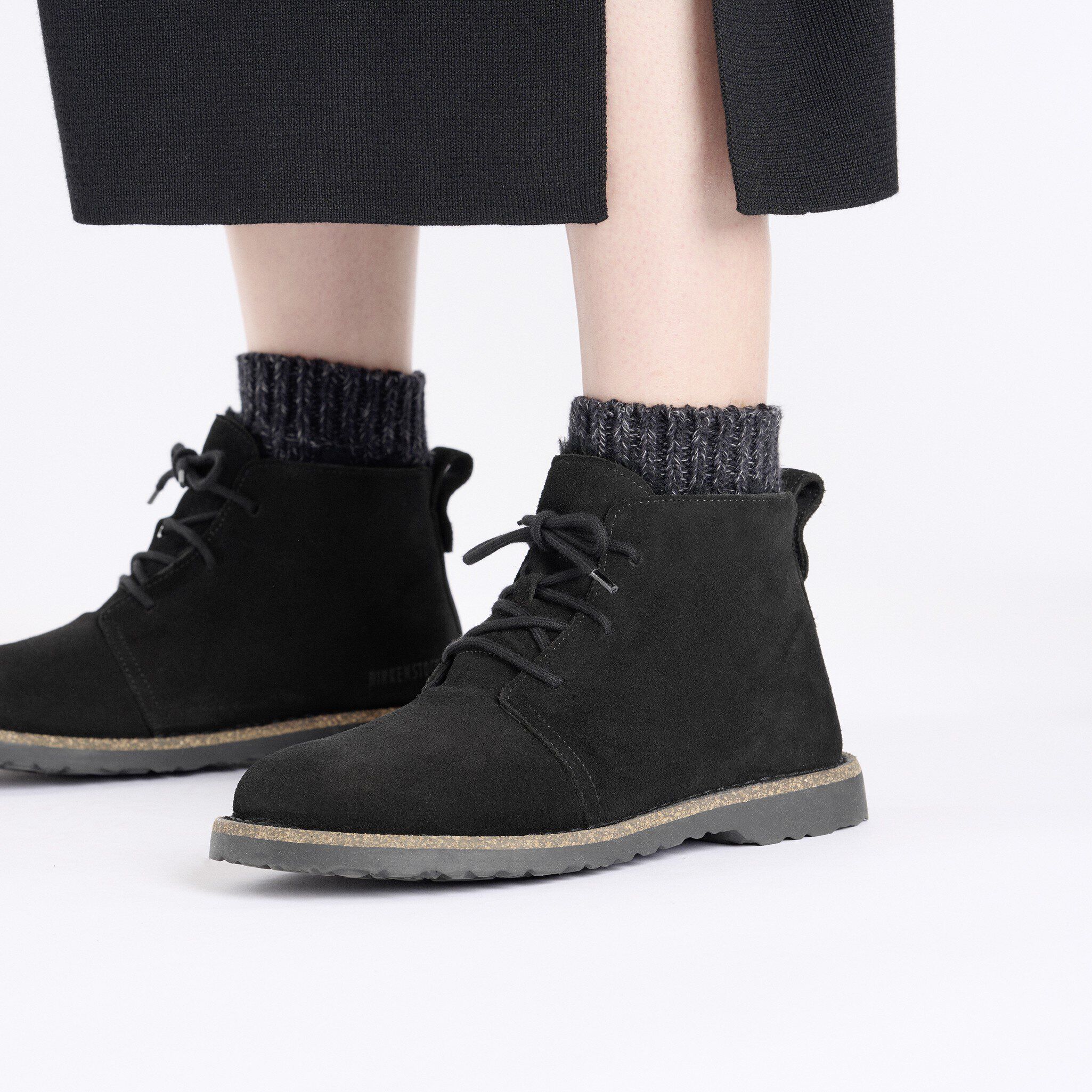 Uppsala Mid Shearling スエードレザー ブラック | BIRKENSTOCK