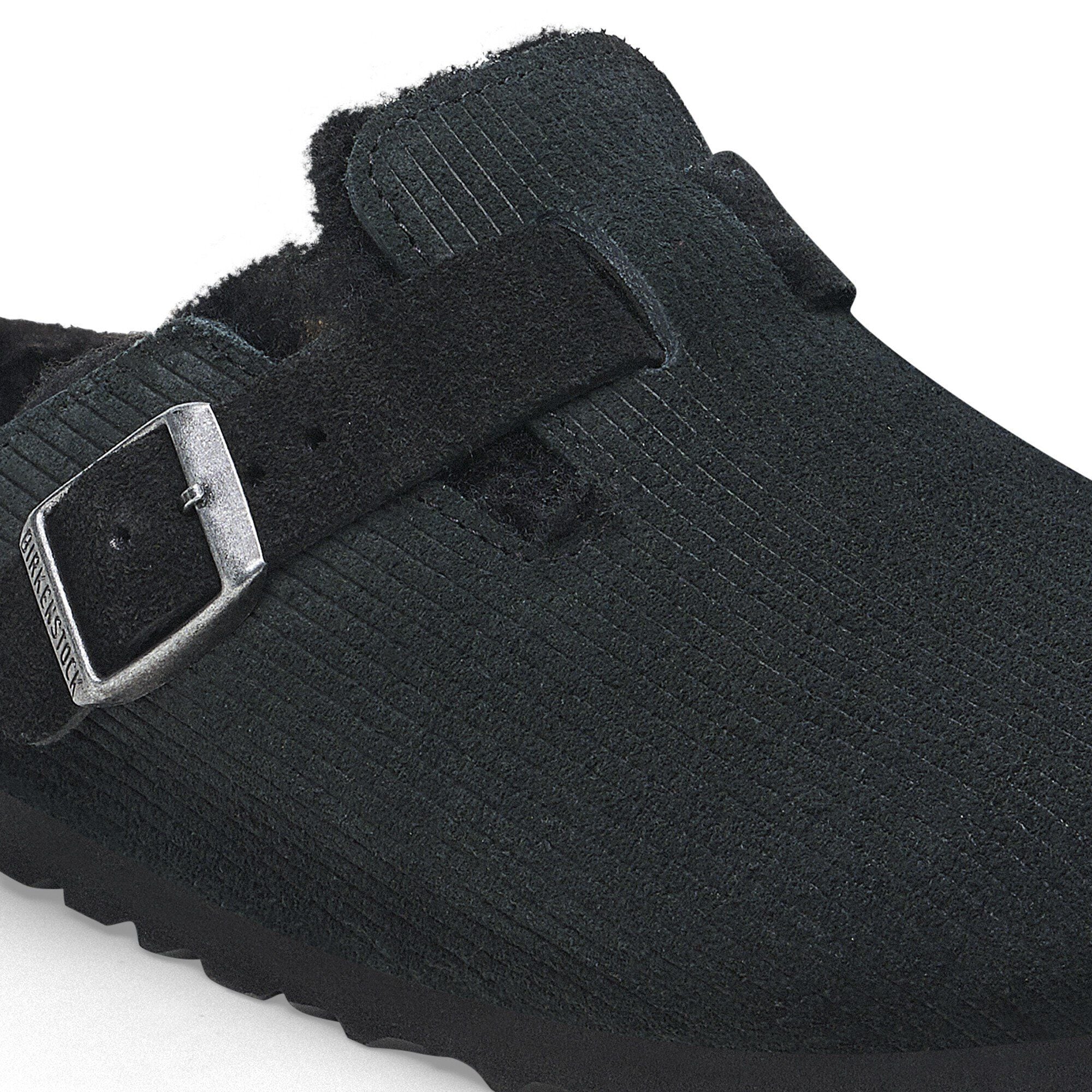 【美品】BIRKENSTOCK ボストン コーデュロイブラック 差がつく大人のビルケンシュトック】冬に選ぶべきはコーデュロイ