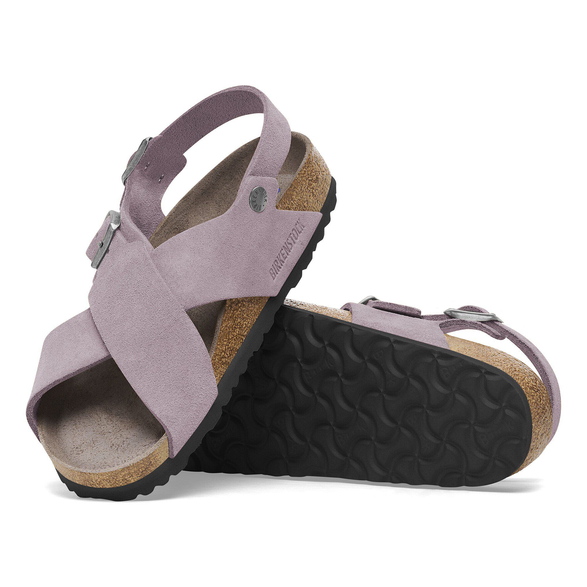 Tulum Soft Footbed Suede Leather Faded Purple BIRKENSTOCK
