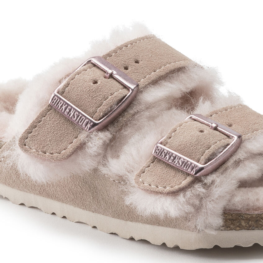 Arizona Shearling Suede Leather Light Rose