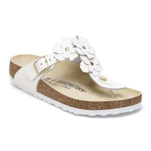 Gizeh Flower Embellishment Natural Leather
