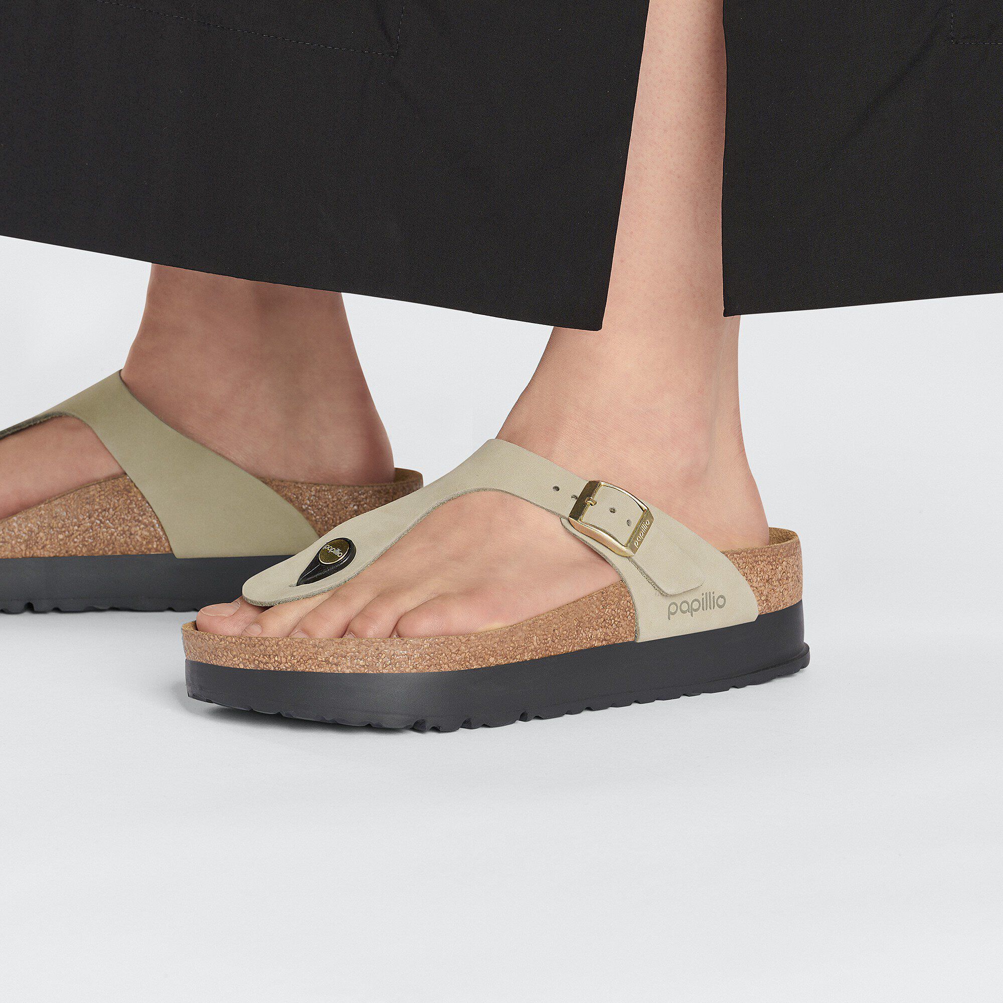 正規品★BIRKENSTOCK Gizeh PAP Flex プラットフォーム Gizeh PAP Flex Platform Birko-Flor Black | BIRKENSTOCK