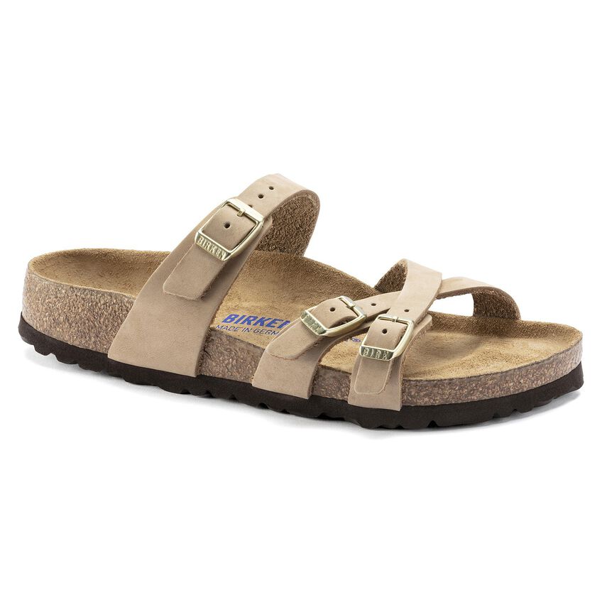 Franca Soft Footbed Nubuk Leather Sandcastle