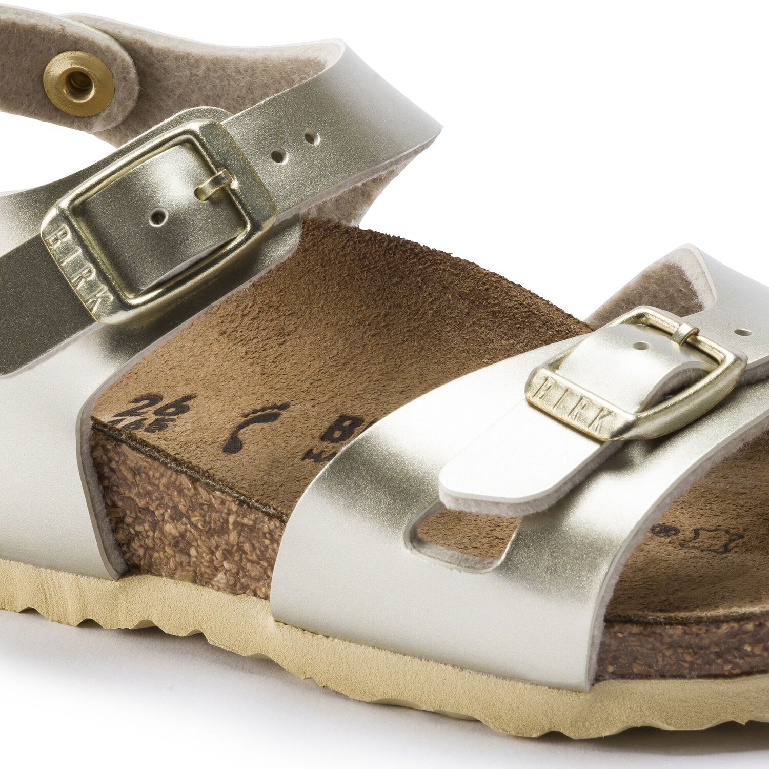 birkenstock electric metallic gold