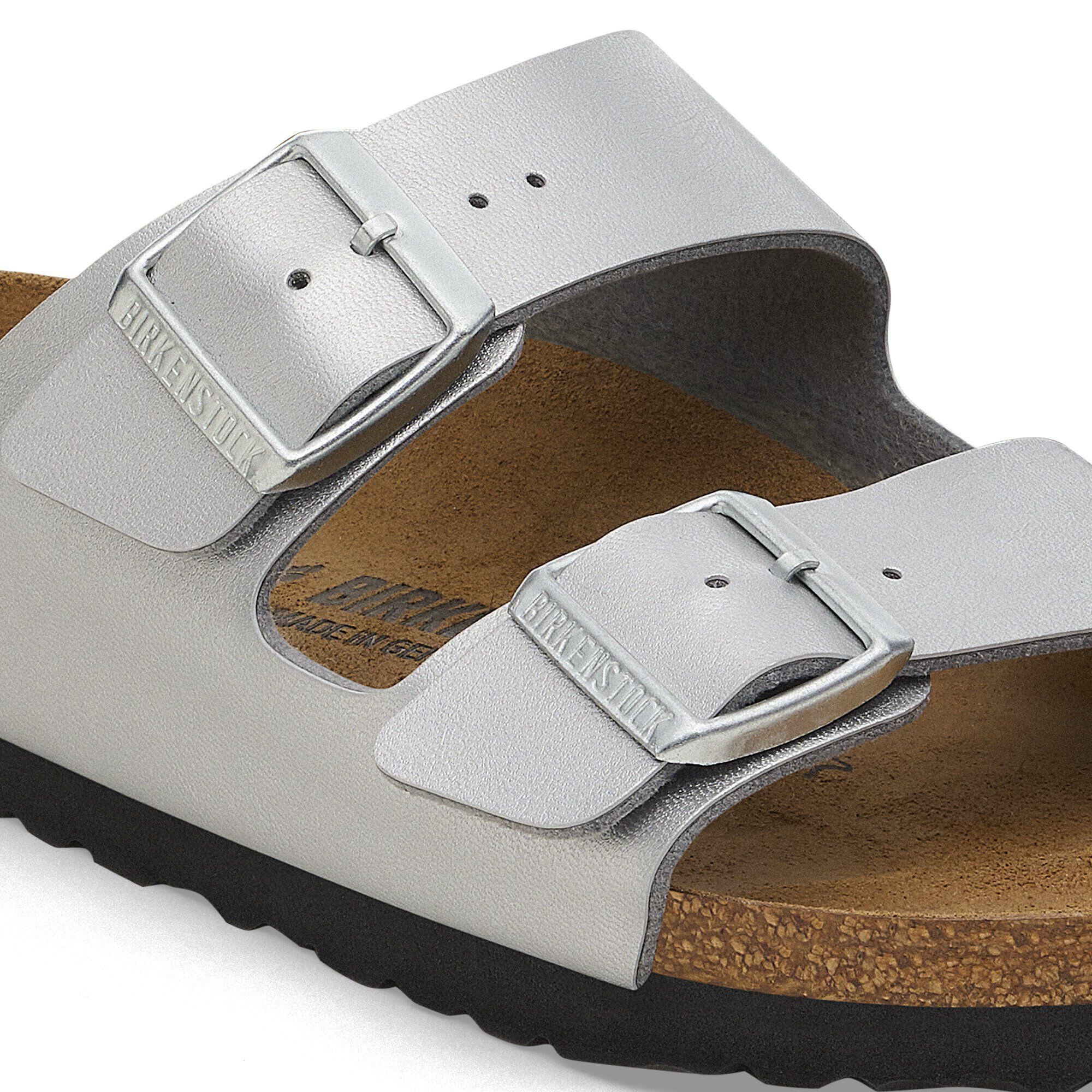 Arizona Birko Flor Silver BIRKENSTOCK