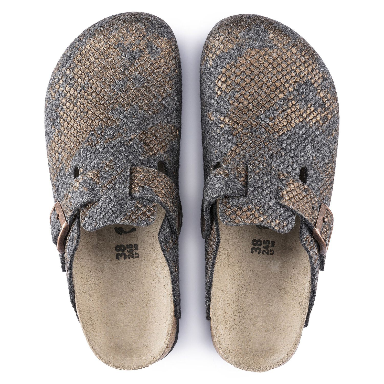 birkenstock boston grey felt