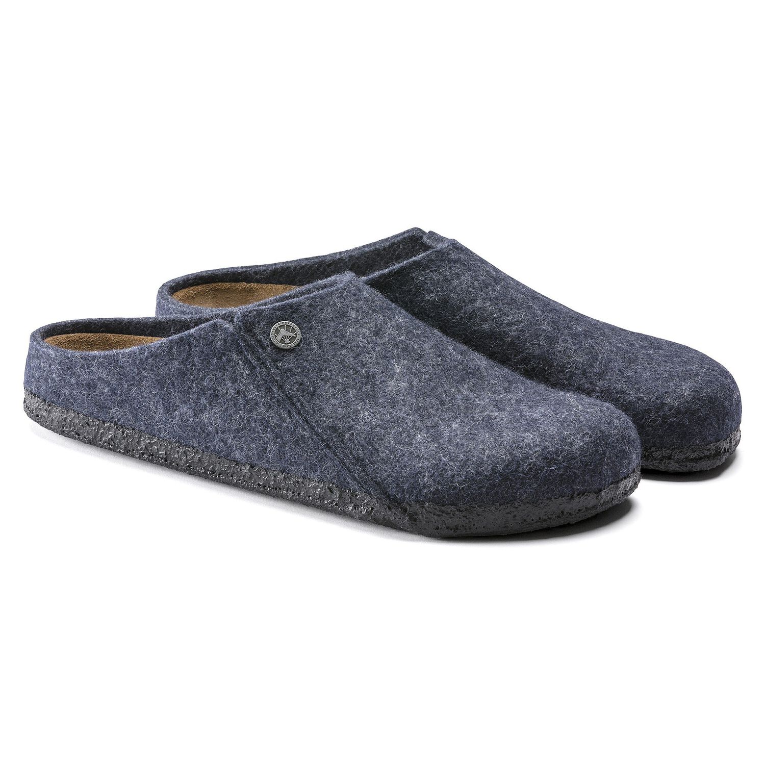 birkenstock zermatt wool felt slippers dark blue